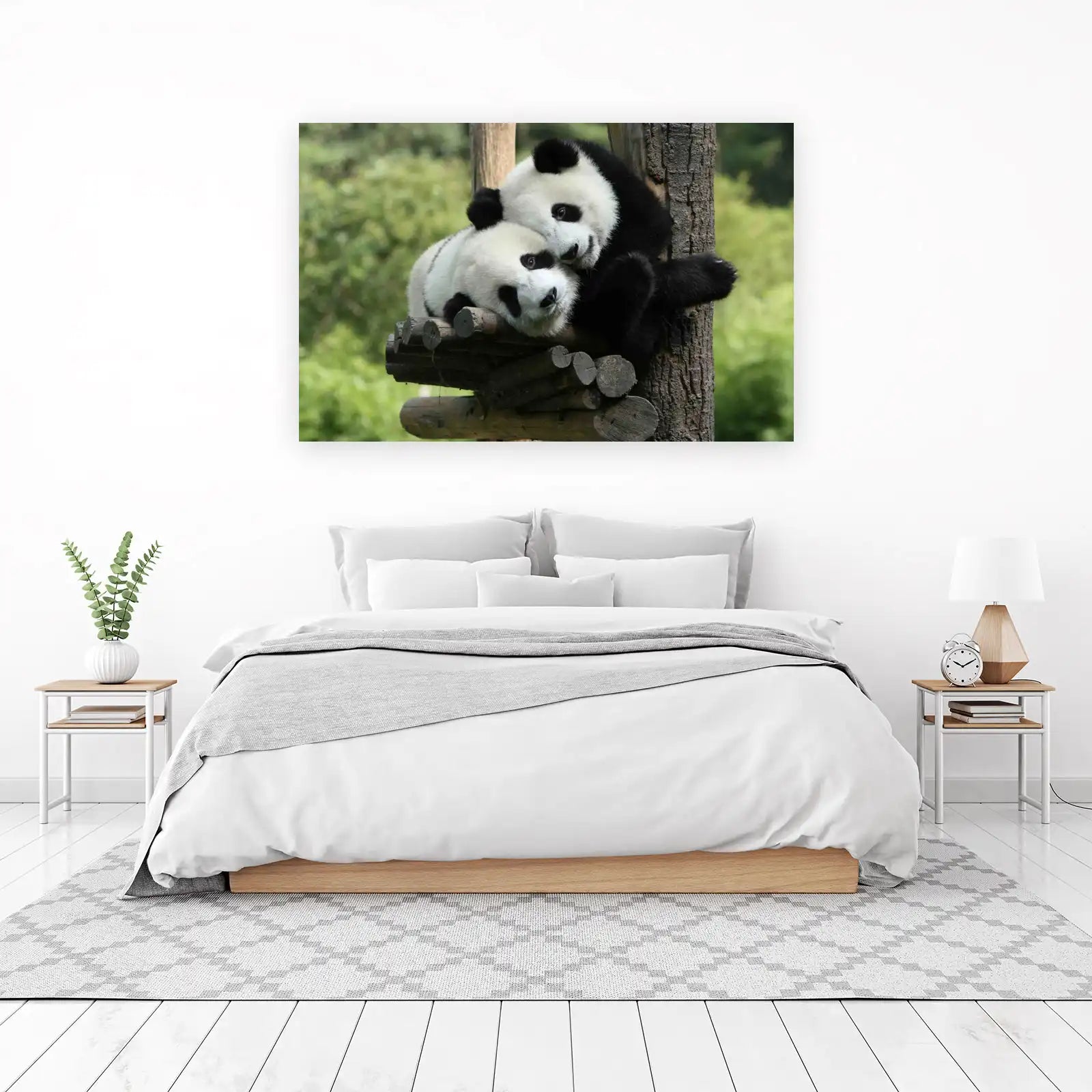 Adorable Panda Hugs Wall Art