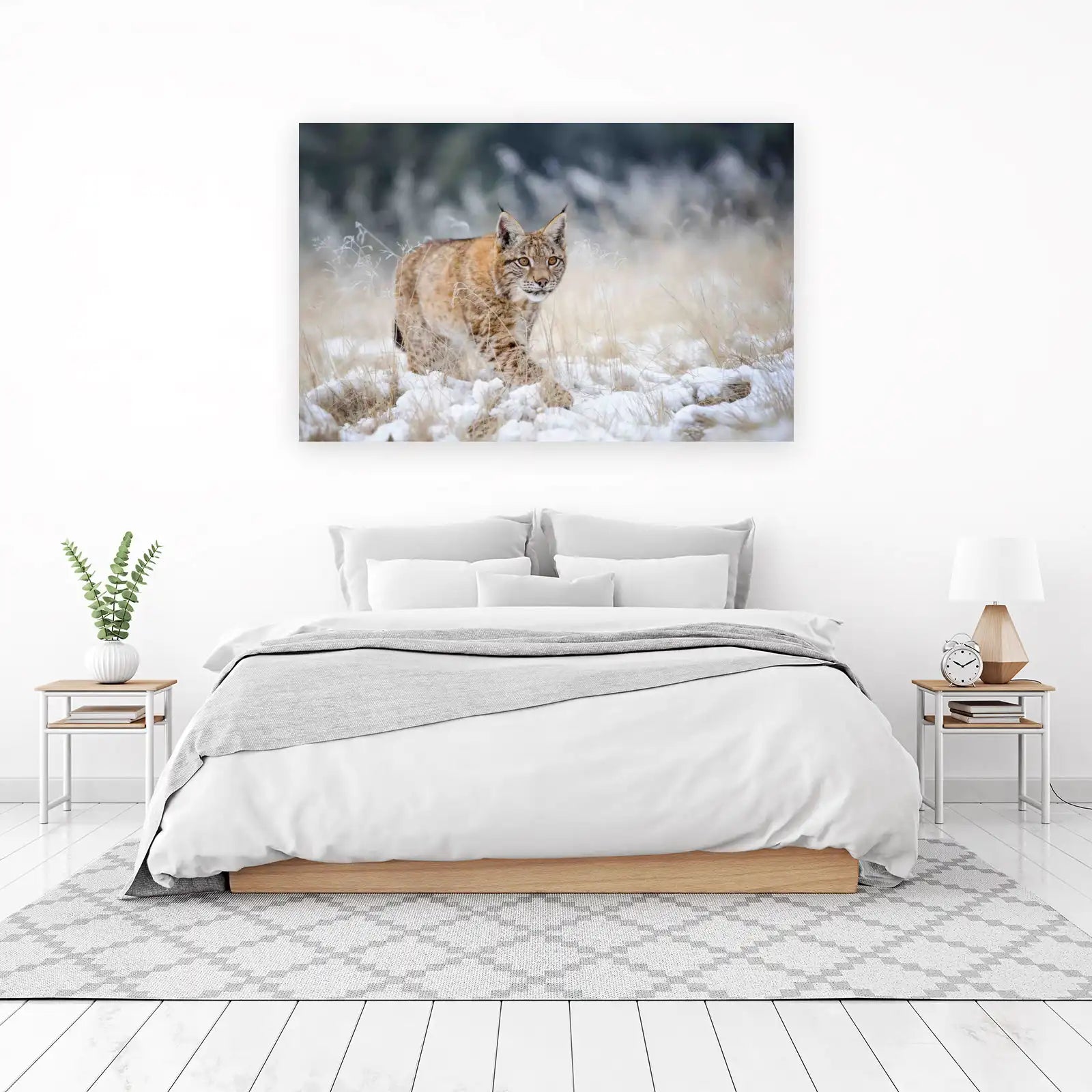 Majestic Lynx in Snow Wall Art