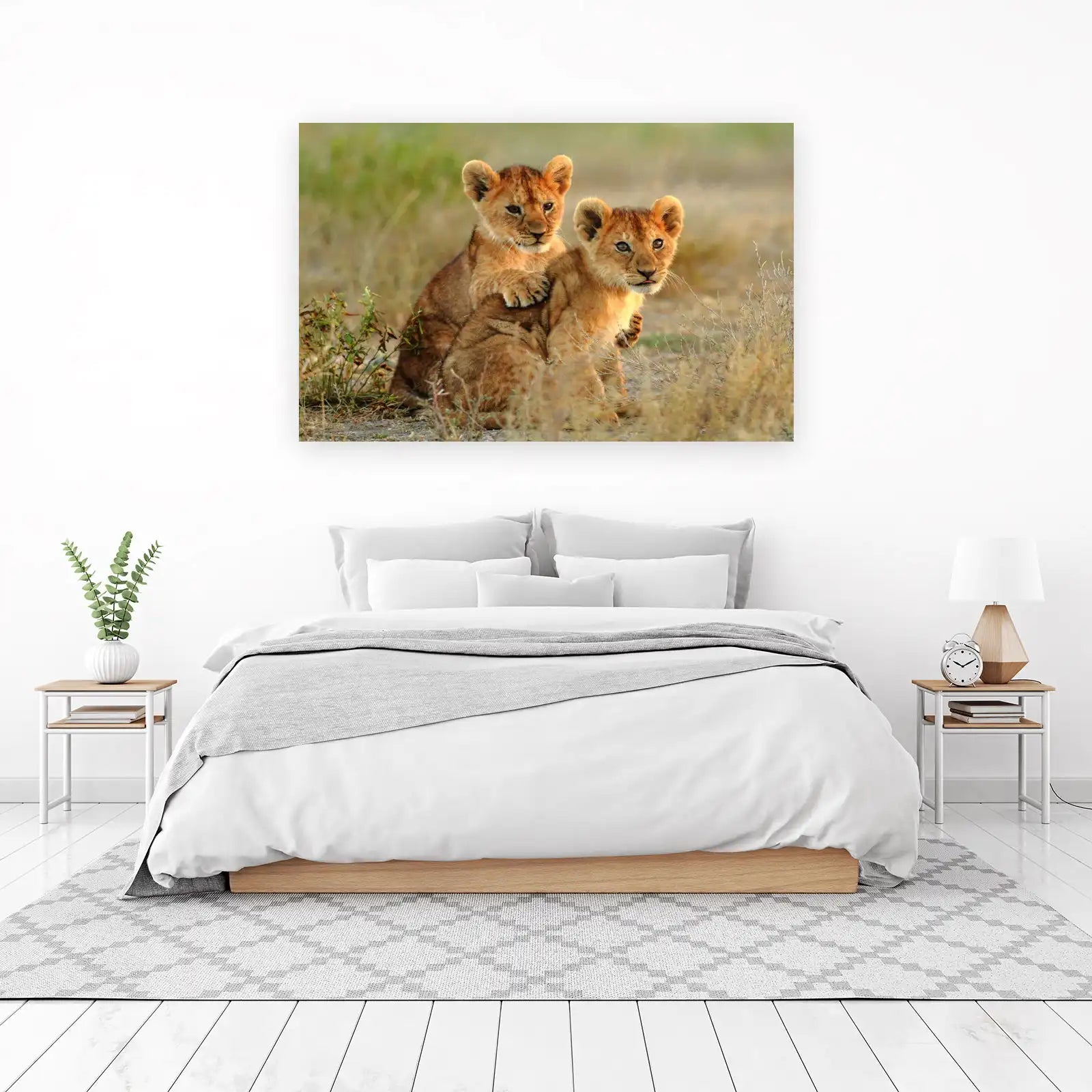 Adorable Lion Cubs Playful Duo Wall Art