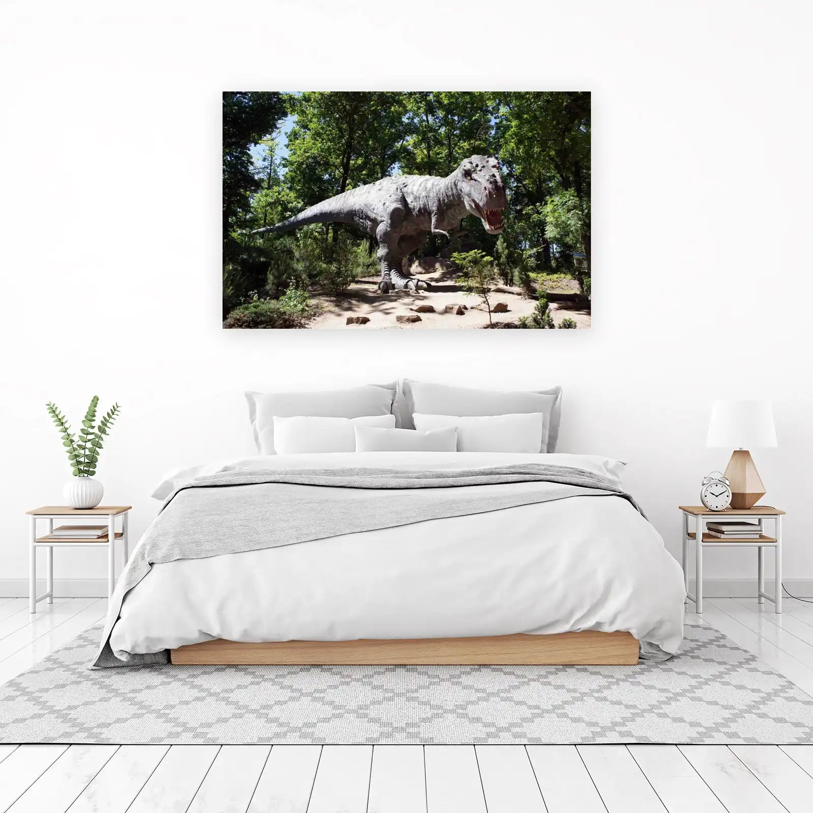 Roaring T-Rex Jungle Adventure Wall Art