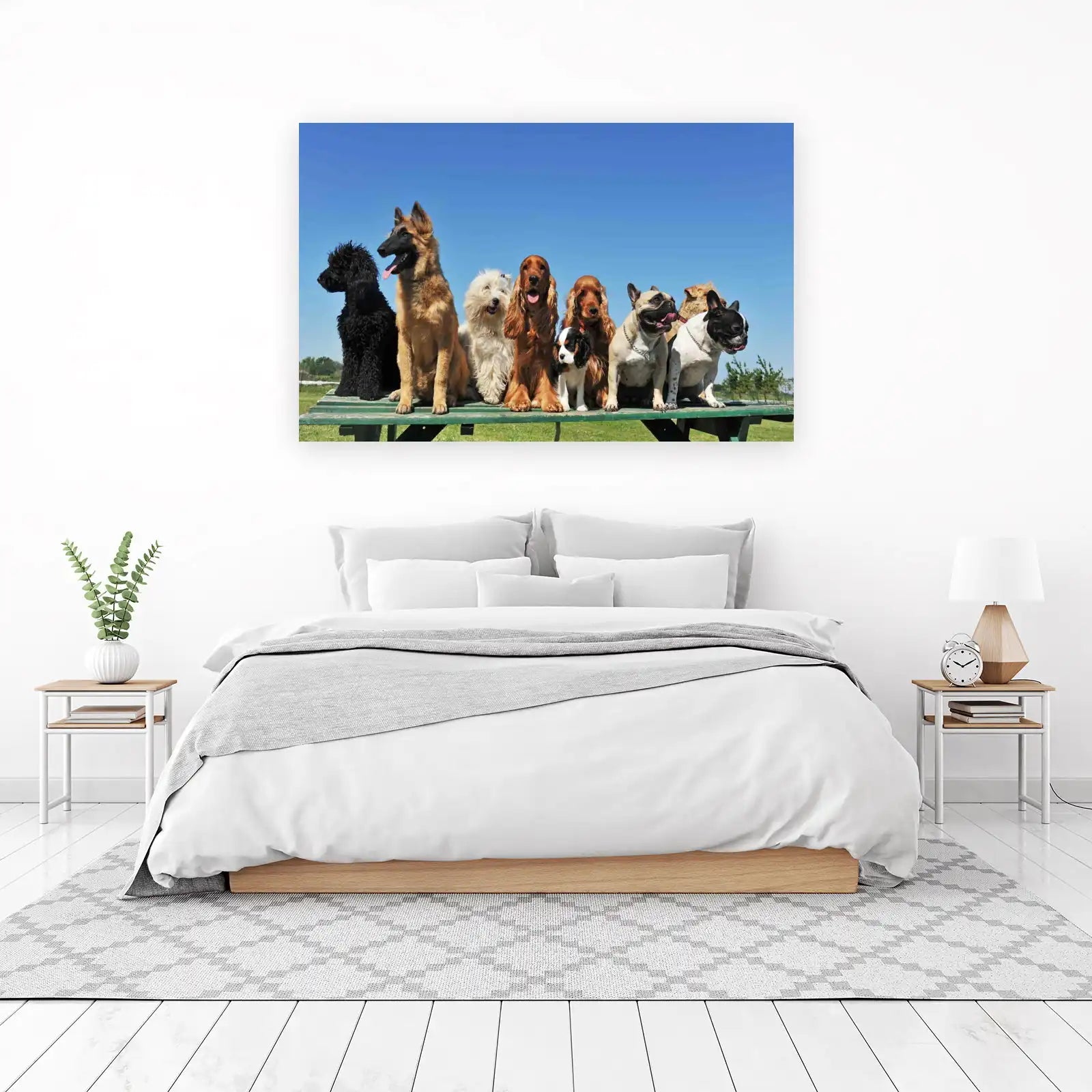 Happy Pups Dog Park Scene Wall Art