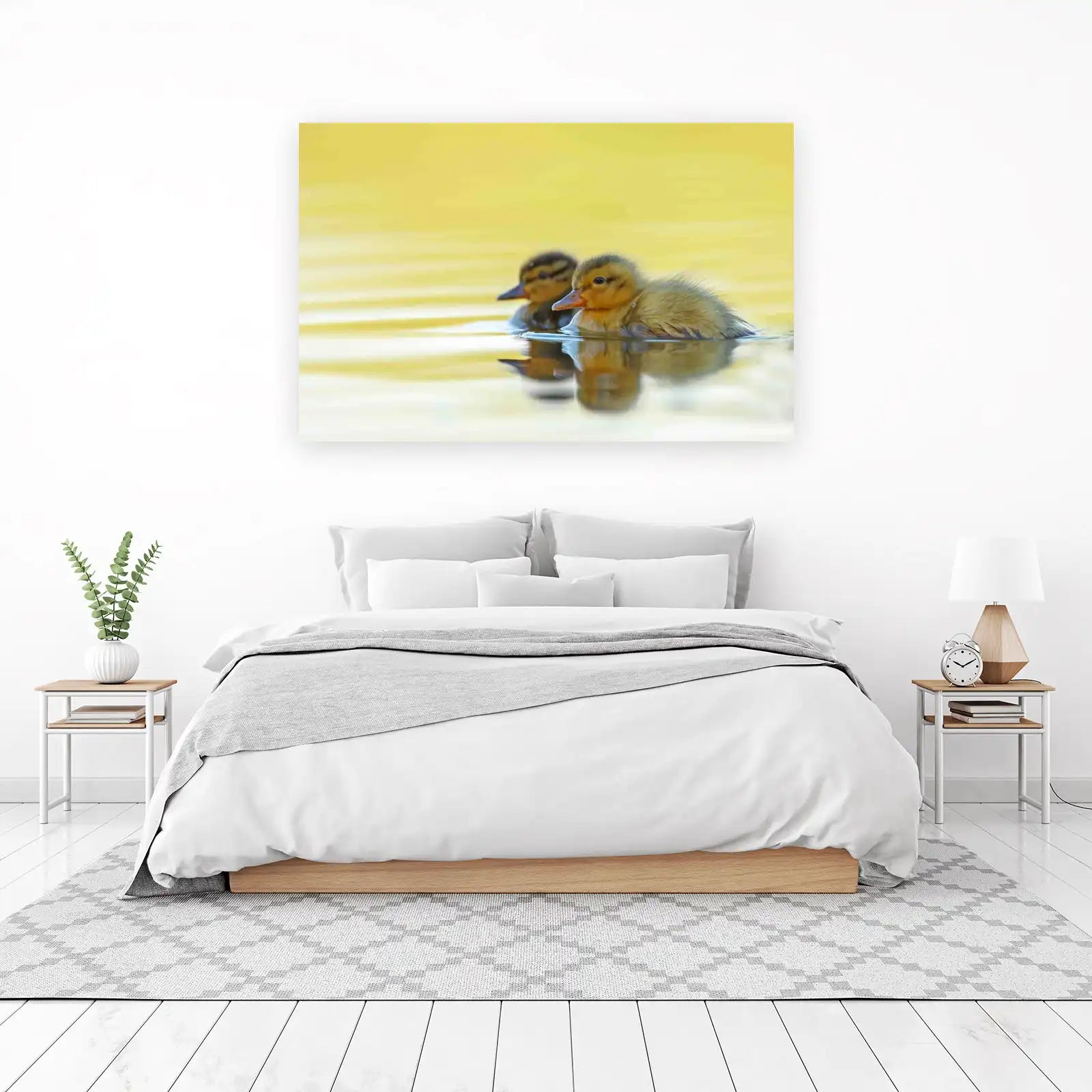 Adorable Ducklings Serene Swim Wall Art
