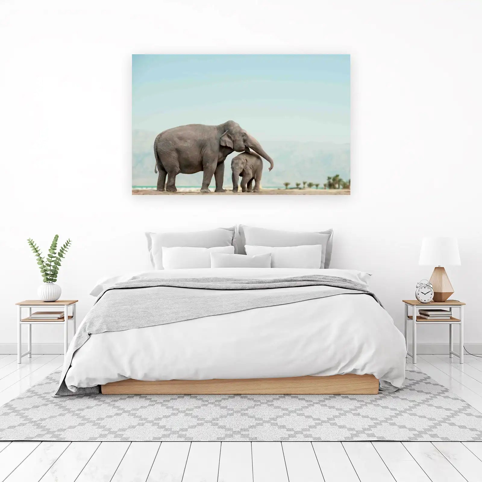 Gentle Giants Elephant Family Serenity Wall Art