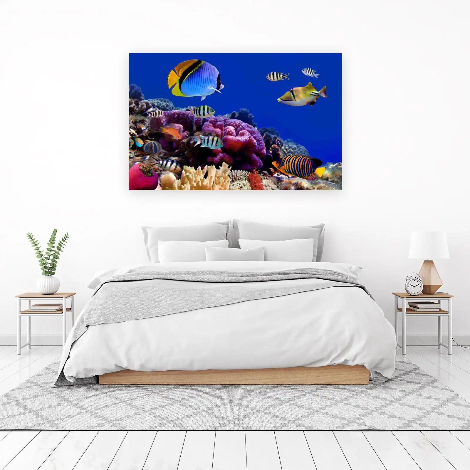 Vibrant Tropical Fish & Coral Reef Wall Art