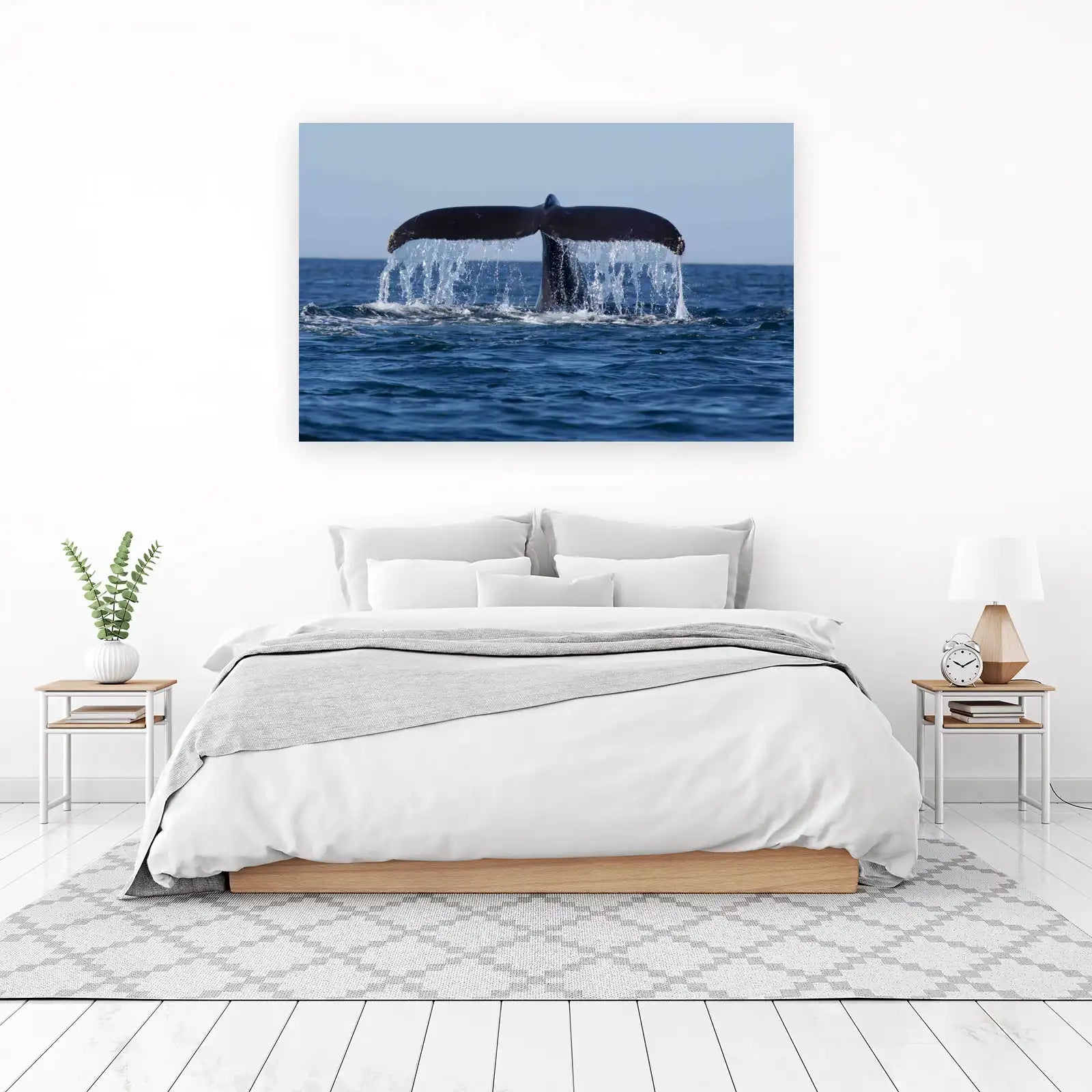 Majestic Whale Tail Splash Wall Art