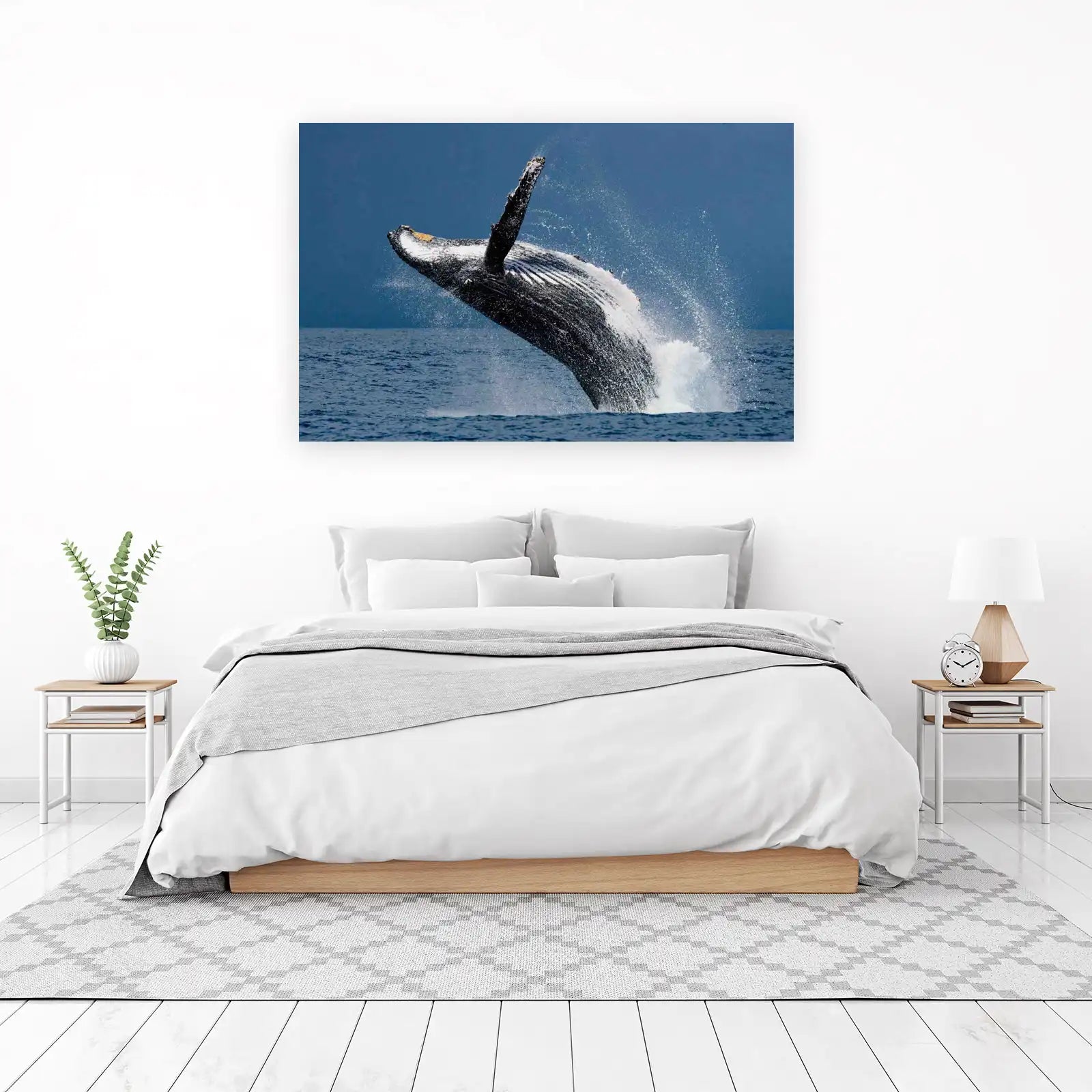 Majestic Humpback Whale Breach Wall Art