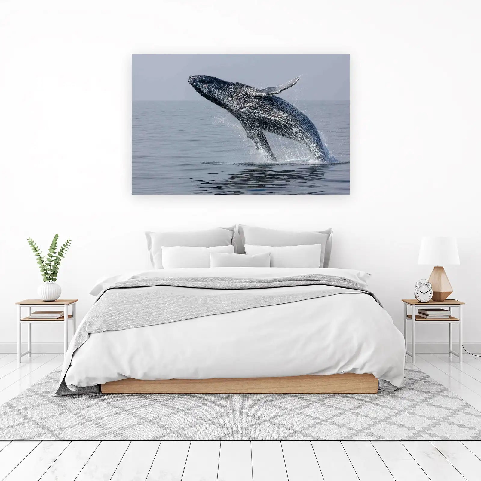 Majestic Humpback Whale Breach Wall Art