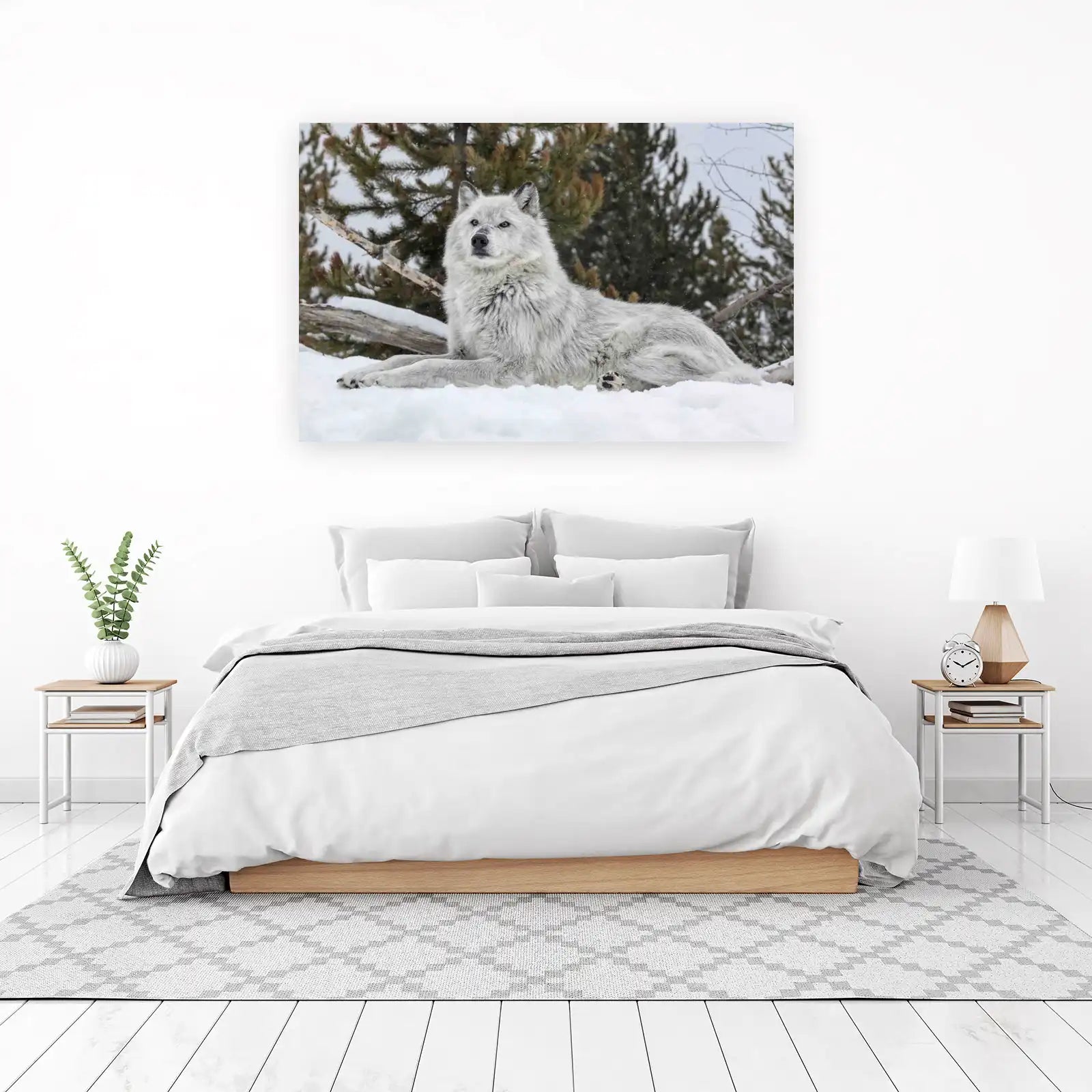 Majestic Grey Wolf Serenity Wall Art