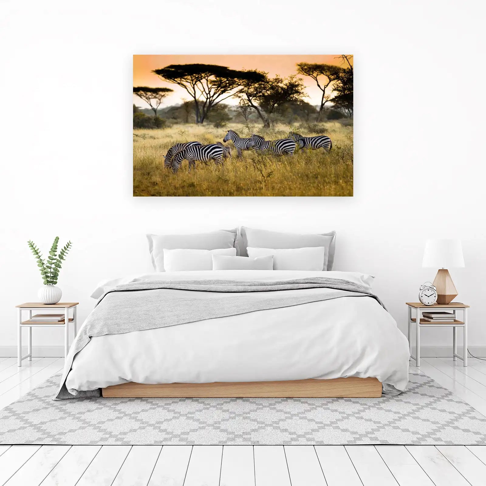 African Savannah Zebras Wall Art