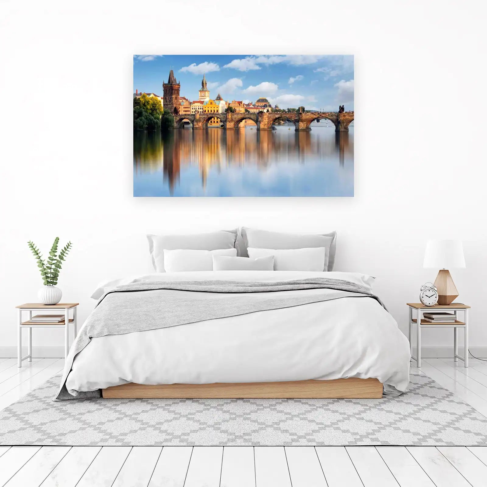 Prague Charles Bridge Sunset Wall Art