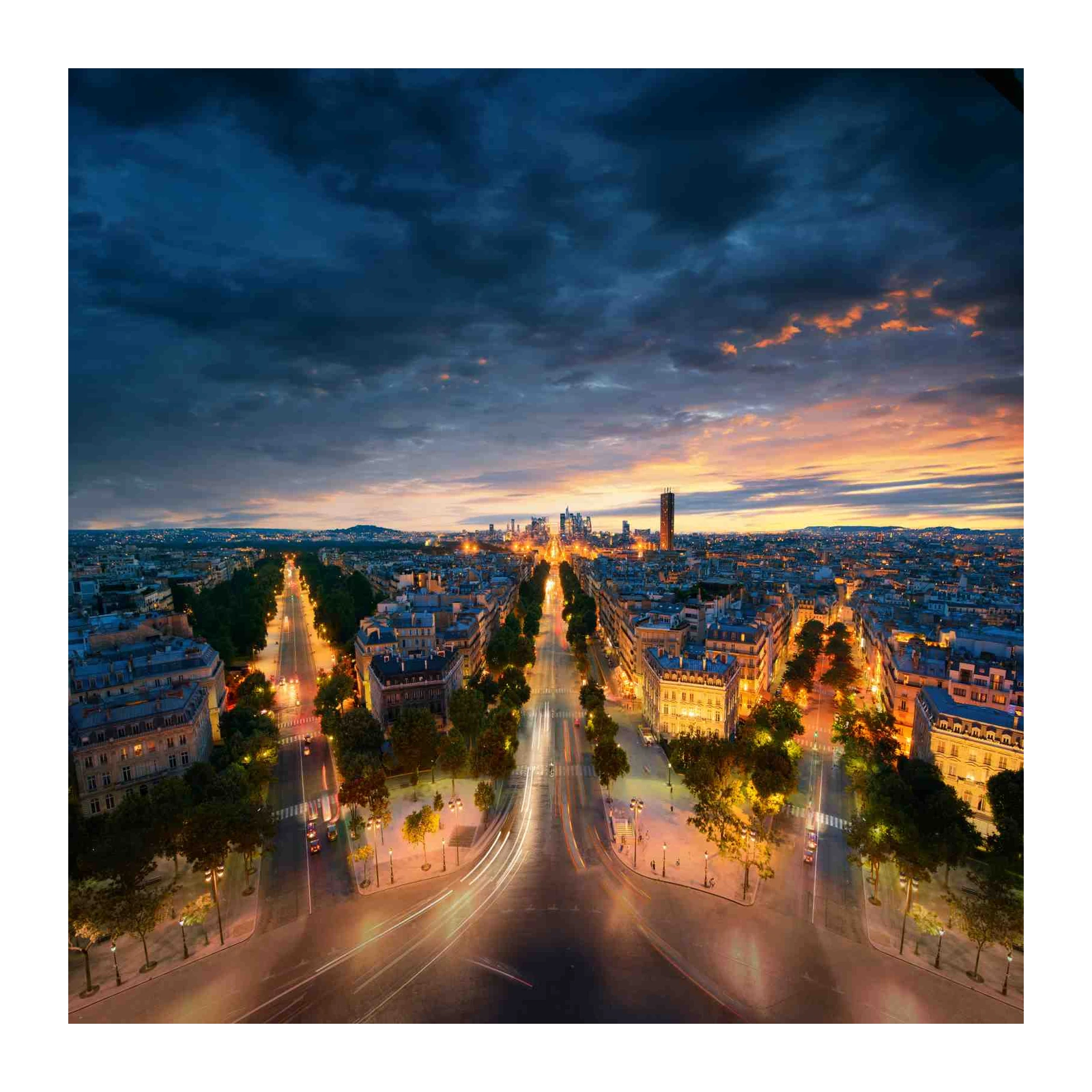 Parisian Twilight Boulevard Wall Art