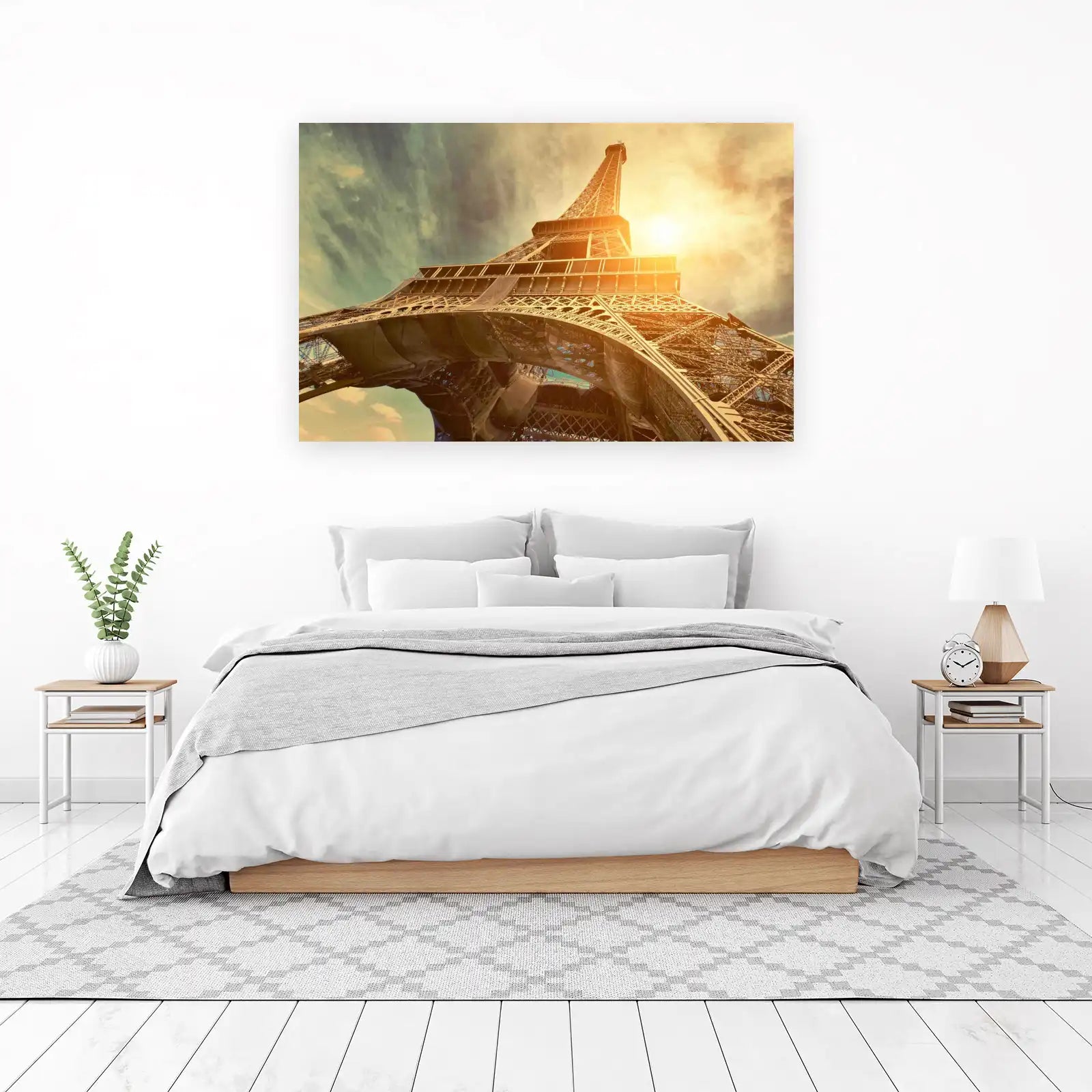 Parisian Eiffel Tower Sunset Wall Art