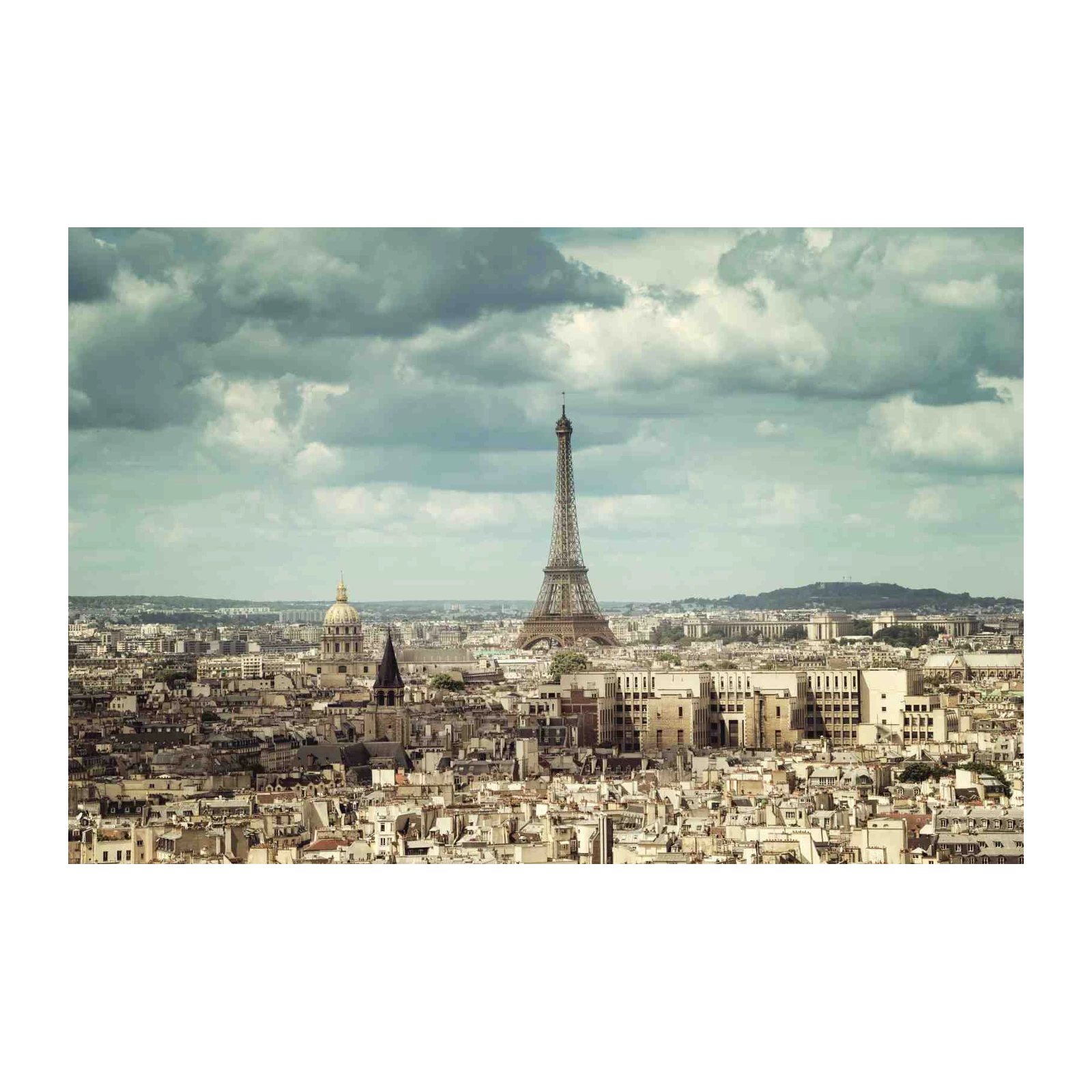 Eiffel Tower Paris Skyline Vintage Wall Art