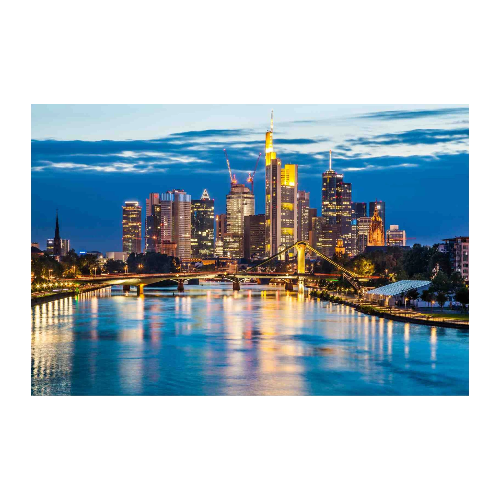 Frankfurt Skyline at Dusk Wall Art