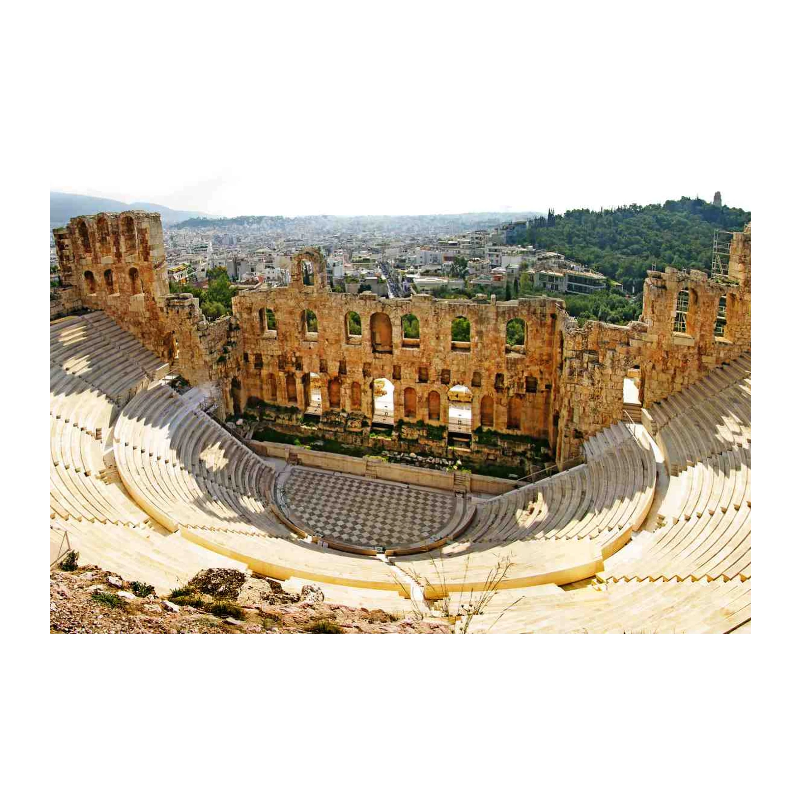 Ancient Athens Theatre Greek Ruins Wall Art