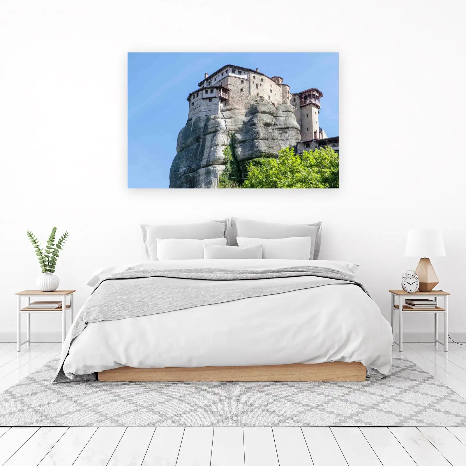 Ancient Monastery on Cliffside Wall Art