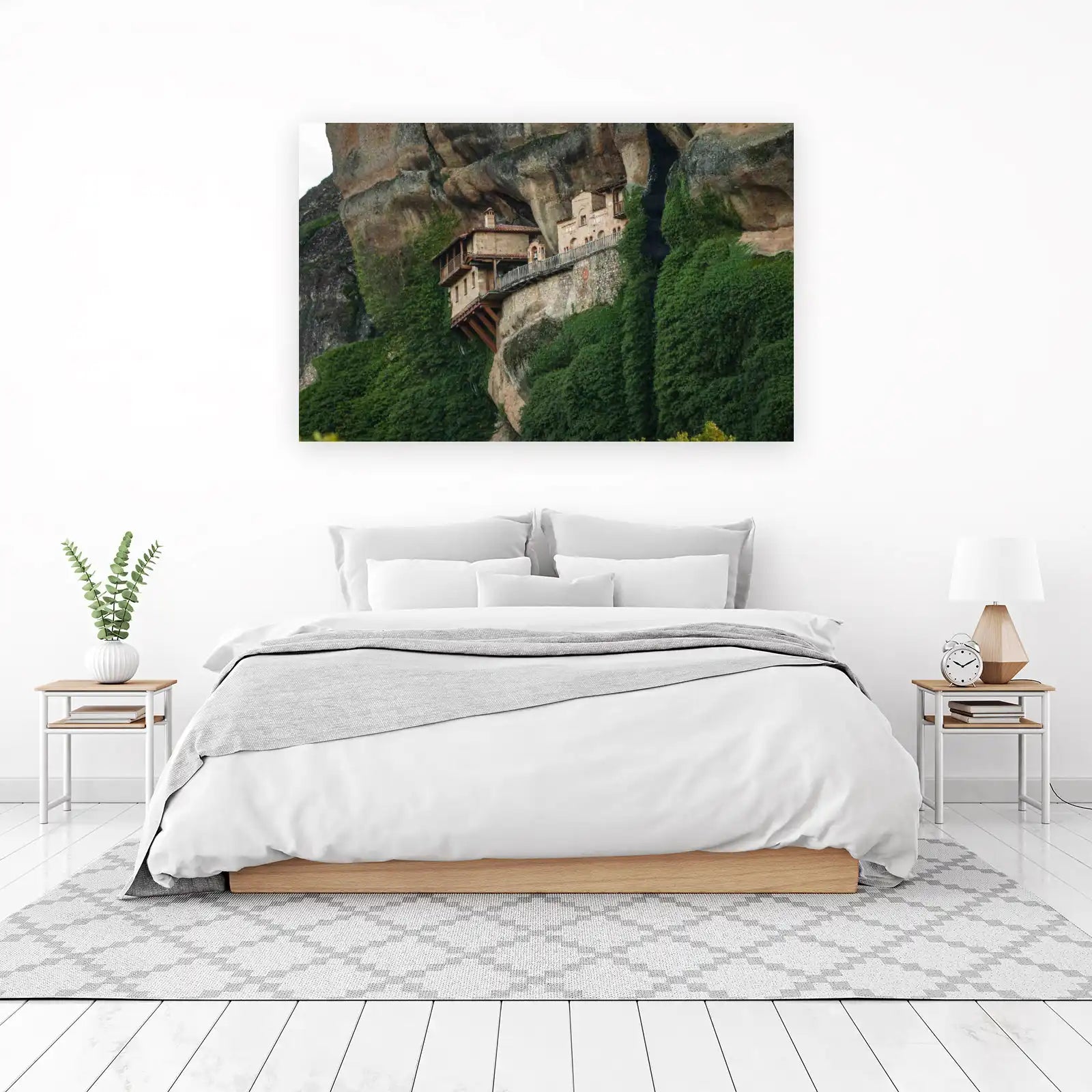 Monastery Cliffside Serenity Wall Art