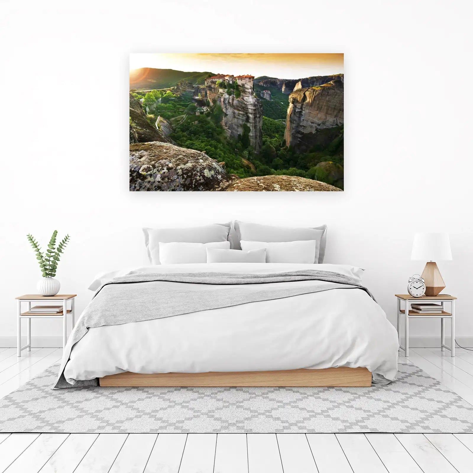 Meteora Monasteries Sunset Wall Art Wall Art
