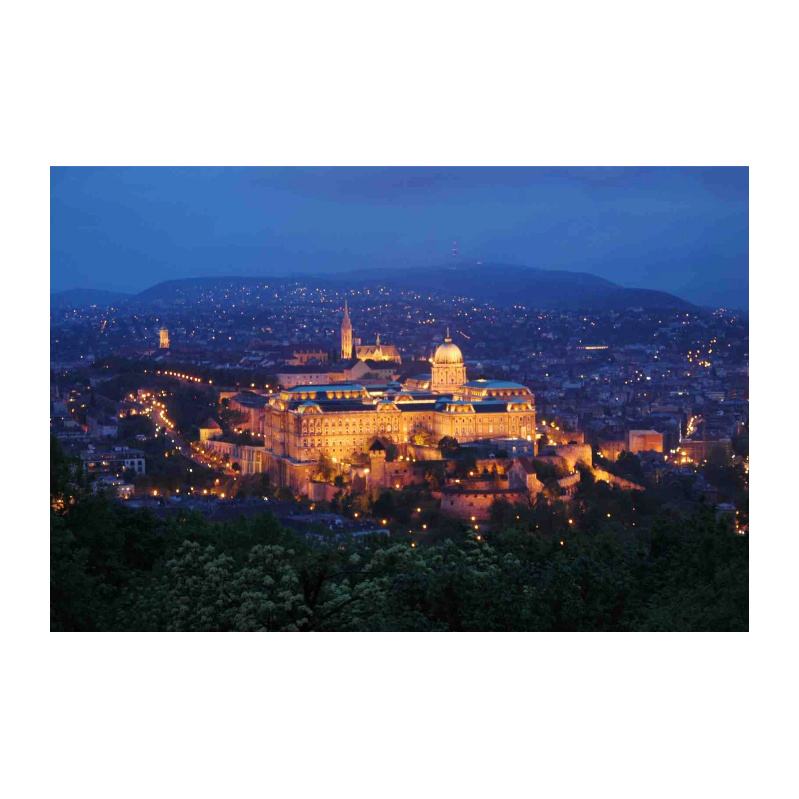 Budapest Castle Twilight Wall Art