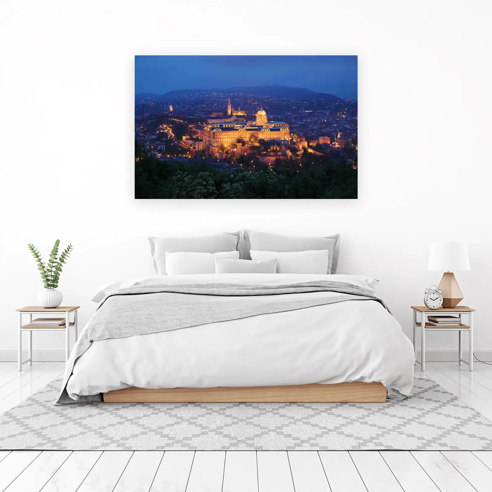 Budapest Castle Twilight Wall Art