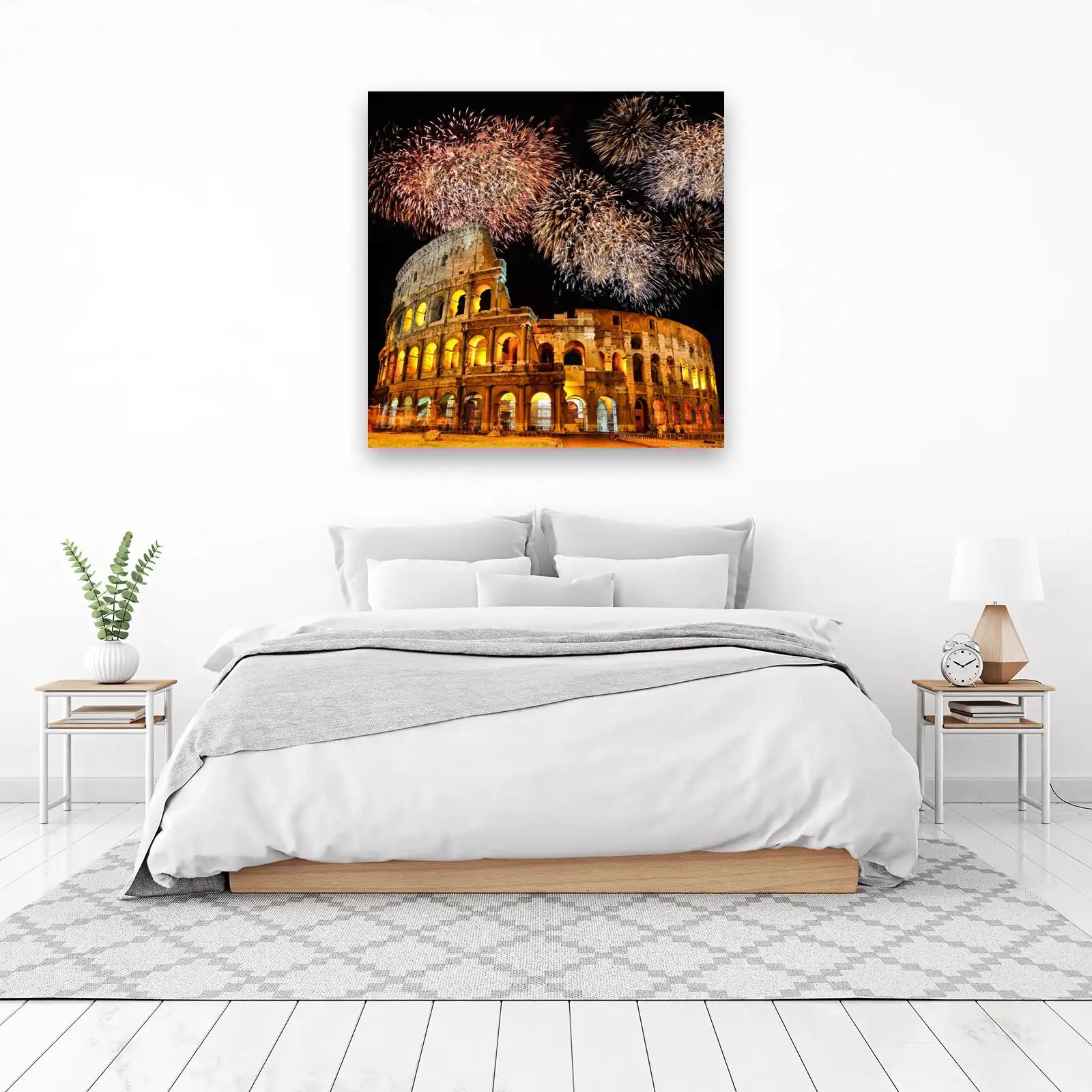 Colosseum Fireworks Italy Wall Art