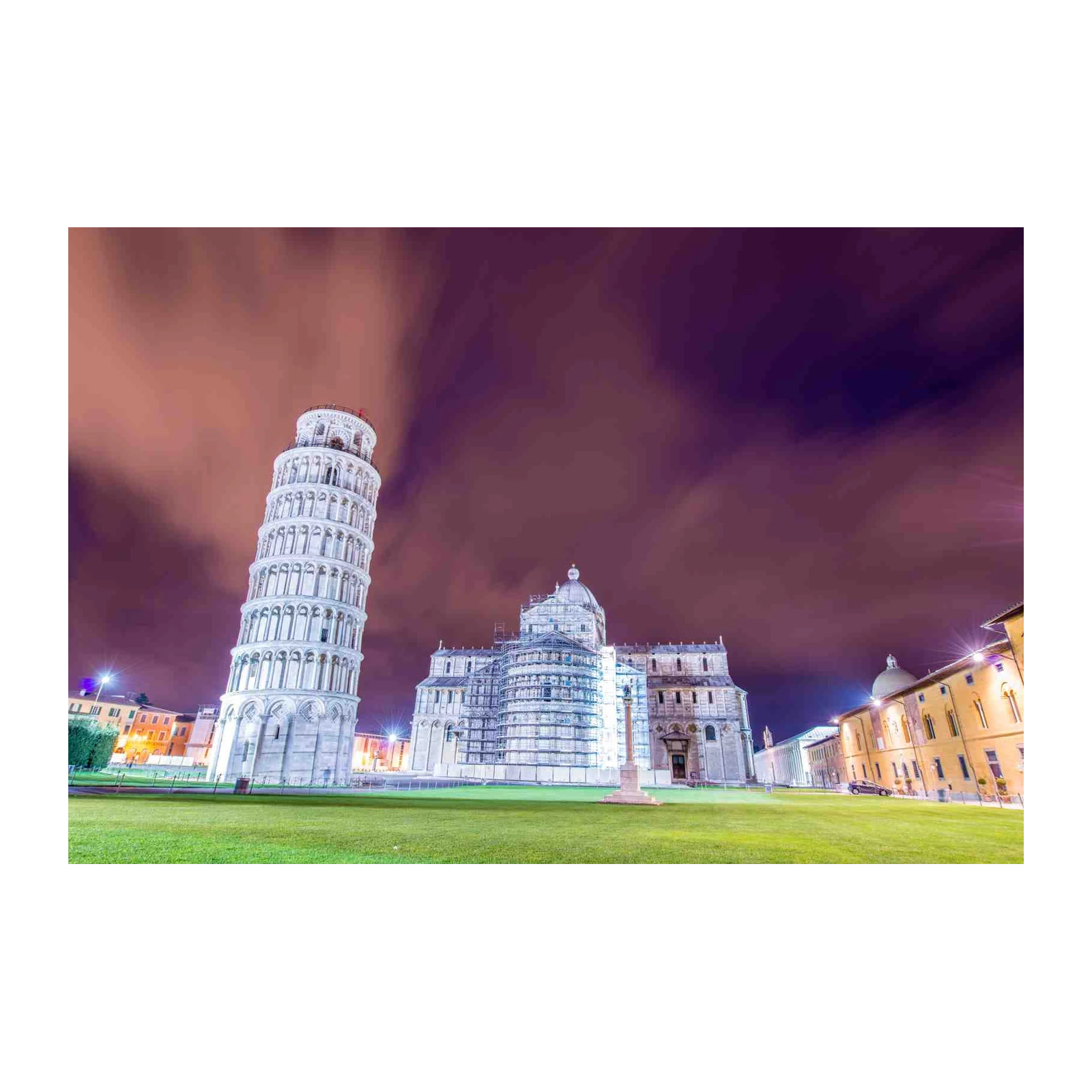 Leaning Tower of Pisa Night Scene Wall Art
