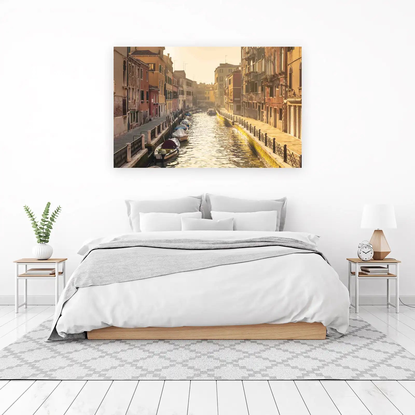 Serene Venice Canal Golden Hour Wall Art