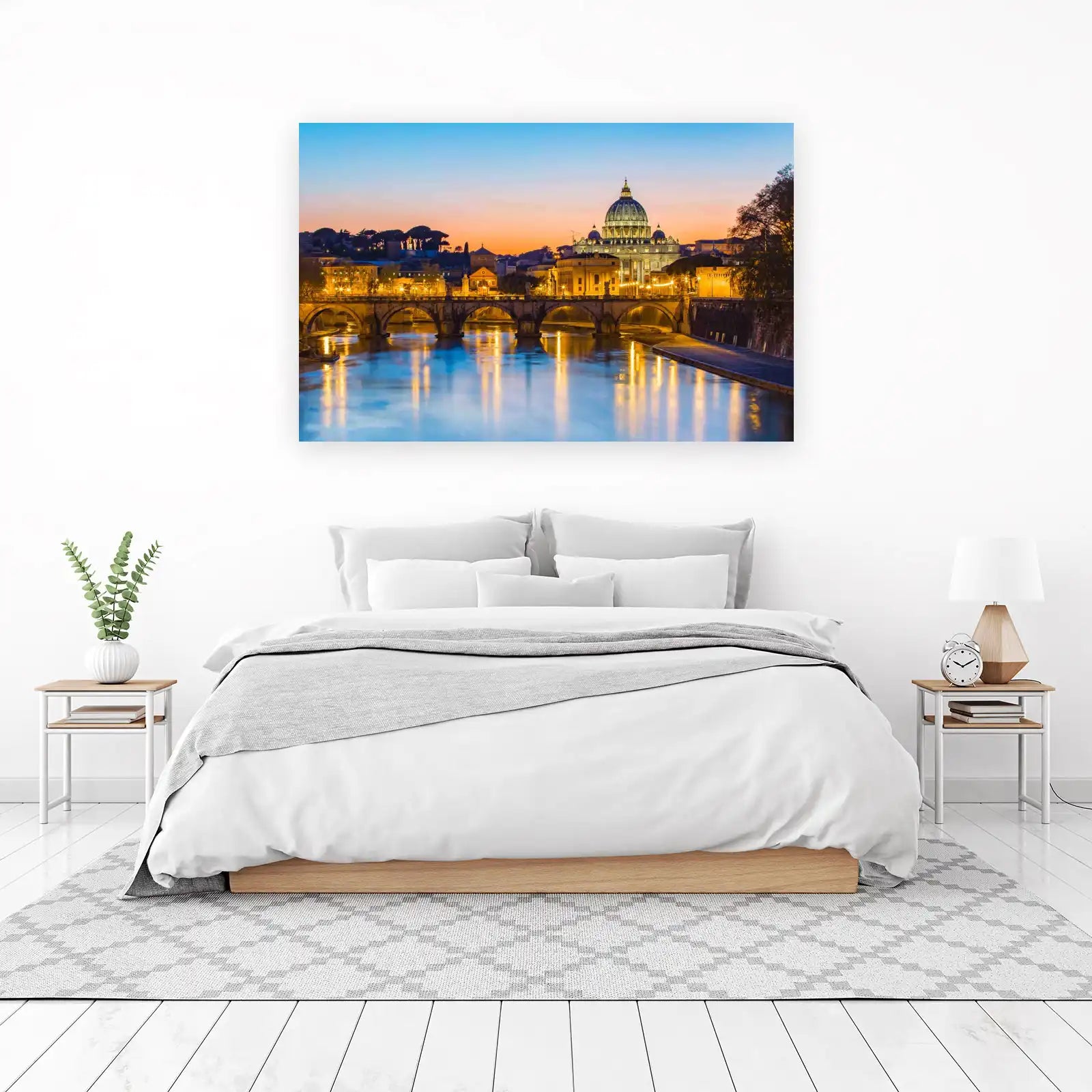 Romantic Rome Bridge & St. Peter's Basilica Wall Art