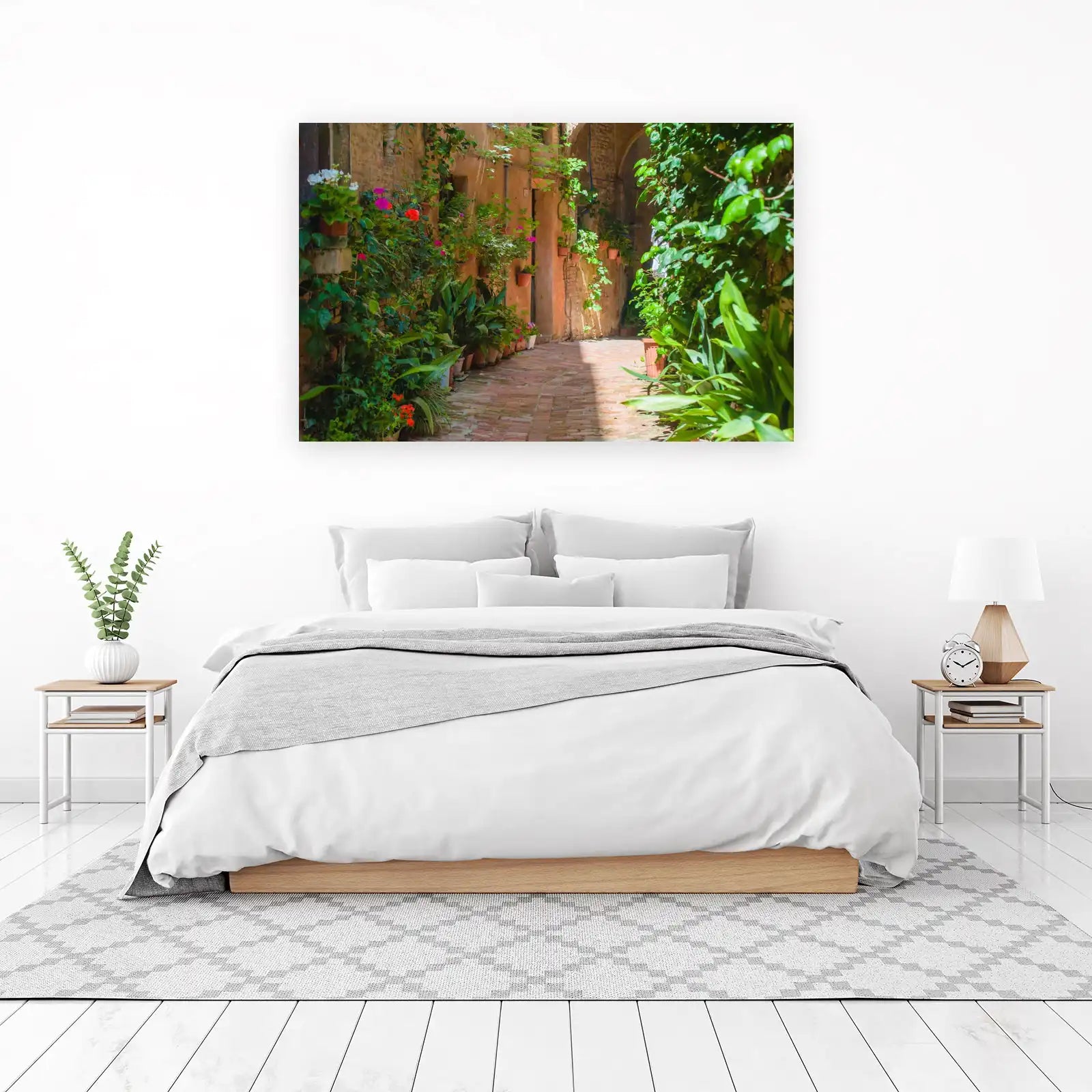 Enchanting Italian Alleyway Floral Wall Art Wall Art