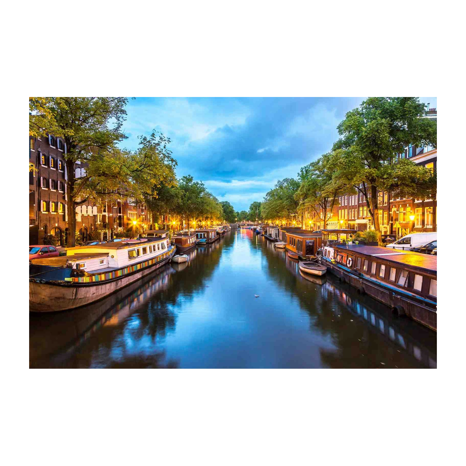 Amsterdam Canal Houseboats Wall Art