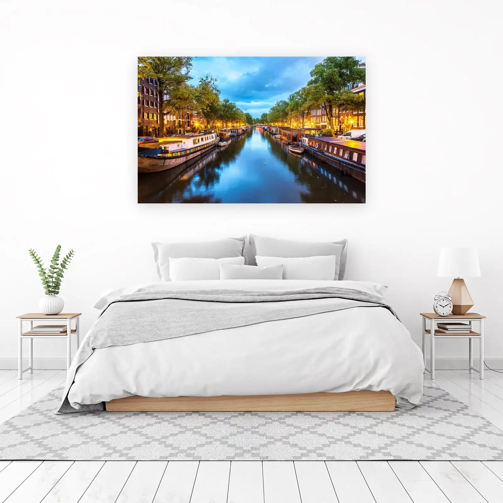 Amsterdam Canal Houseboats Wall Art