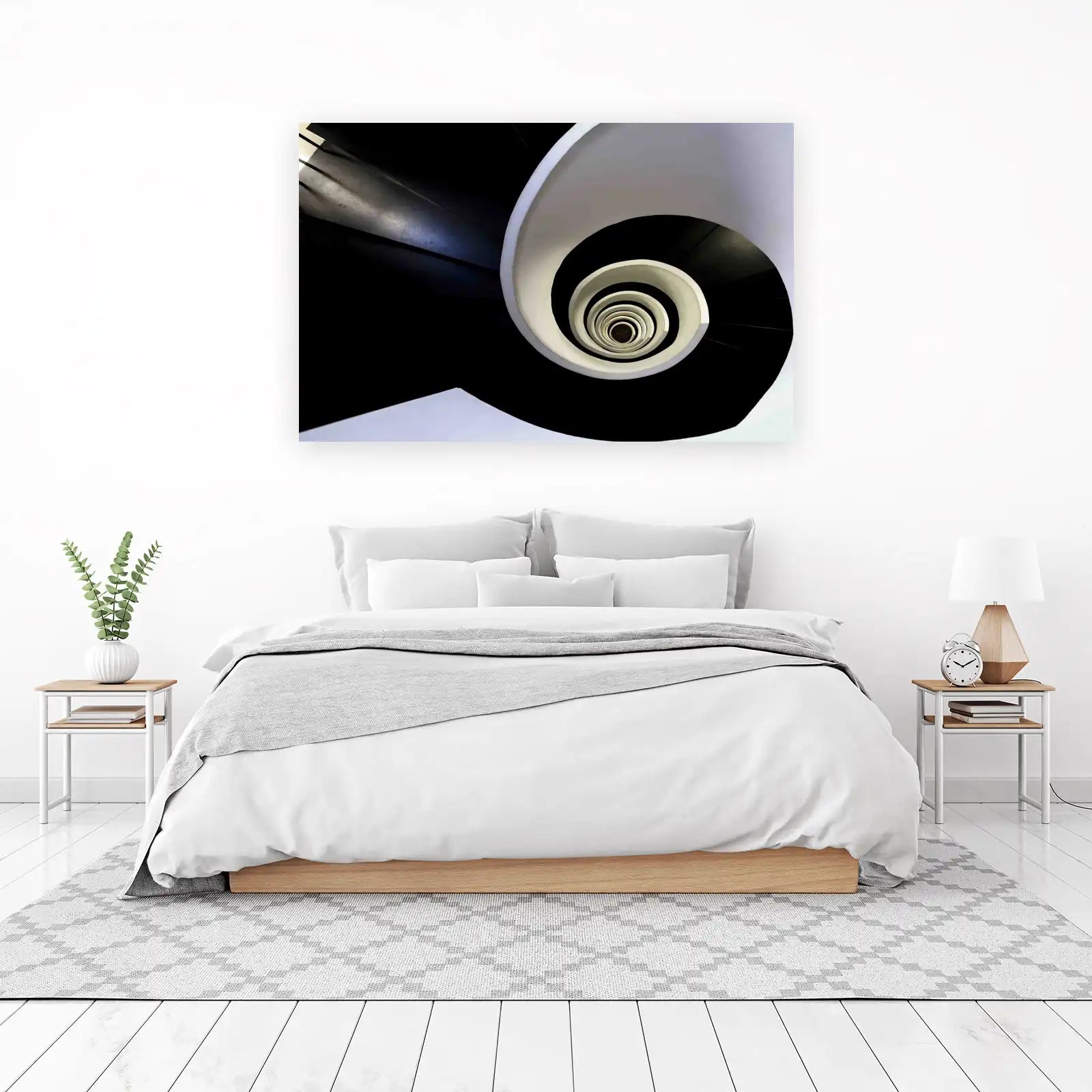 Modern Spiral Staircase Abstract Wall Art