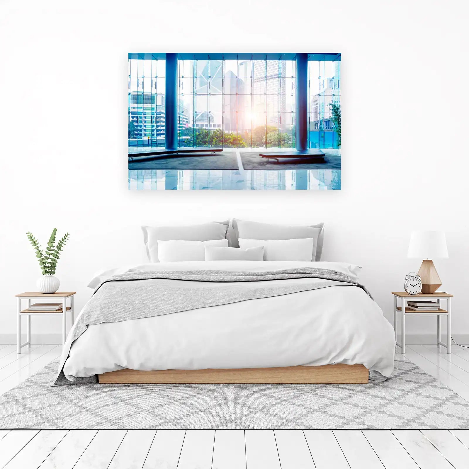 Modern Cityscape Sunrise Wall Art