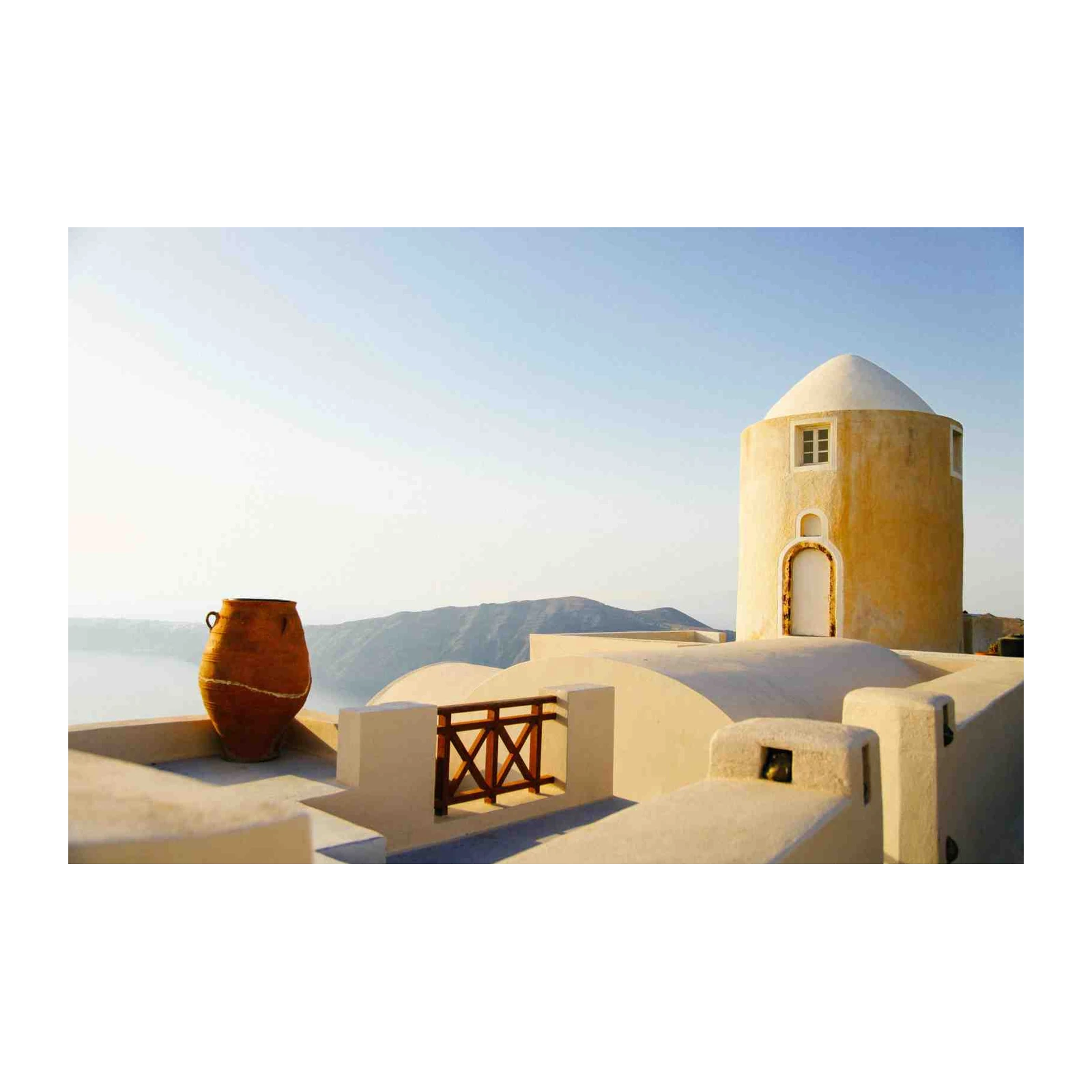 Santorini Sunset Charm Wall Art