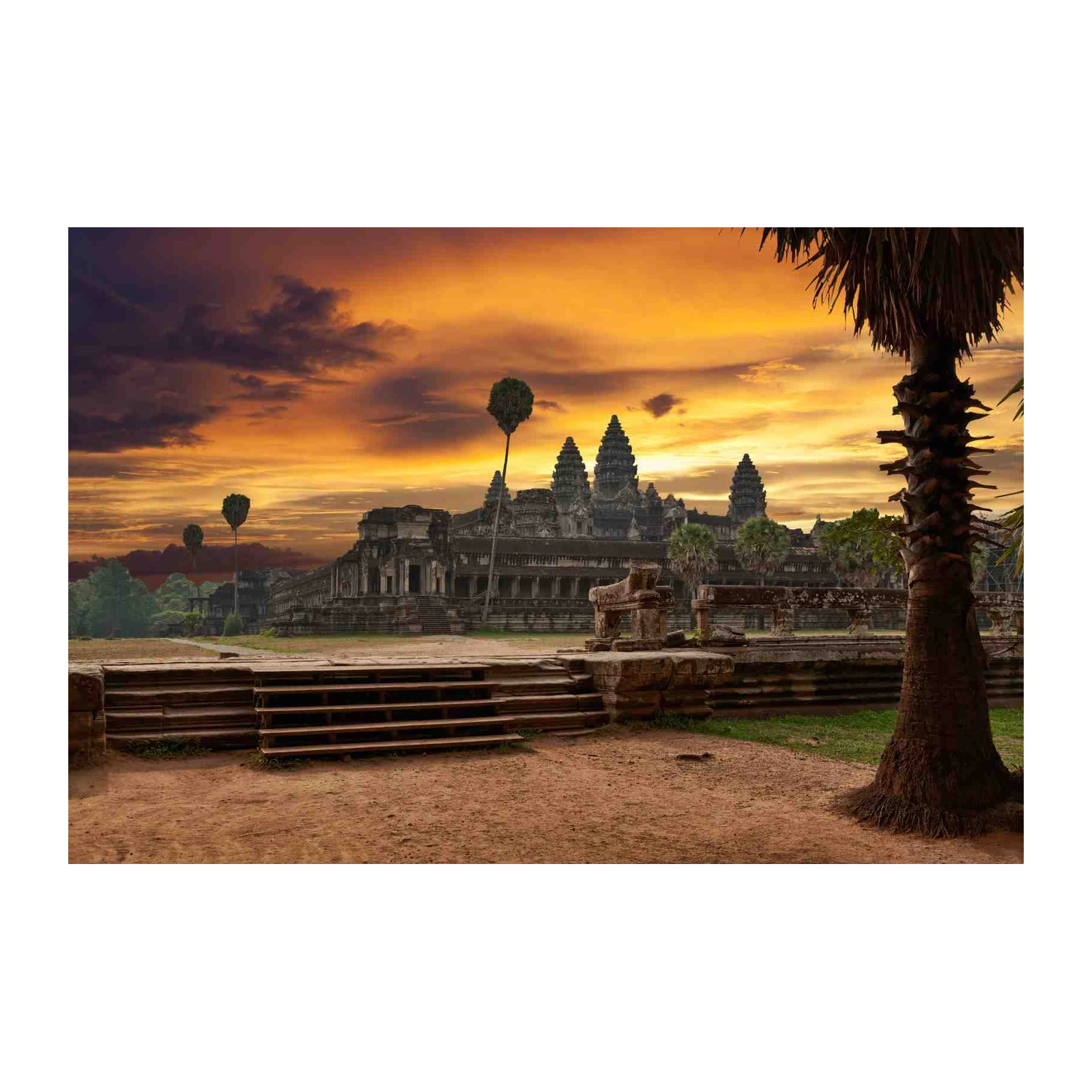 Angkor Wat Sunset Majesty Wall Art