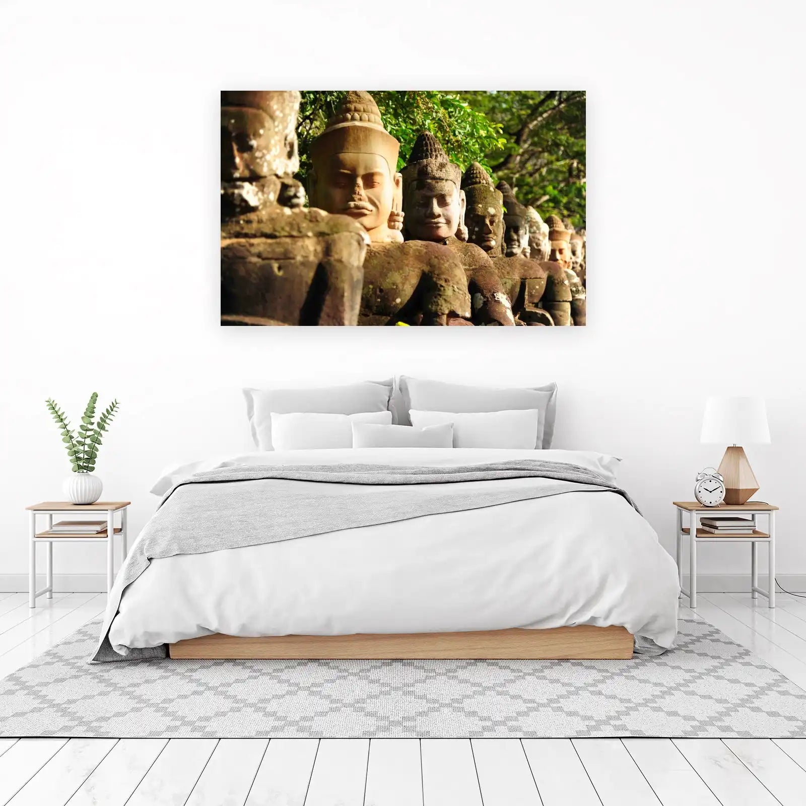 Angkor Wat Statues Landscape Wall Art