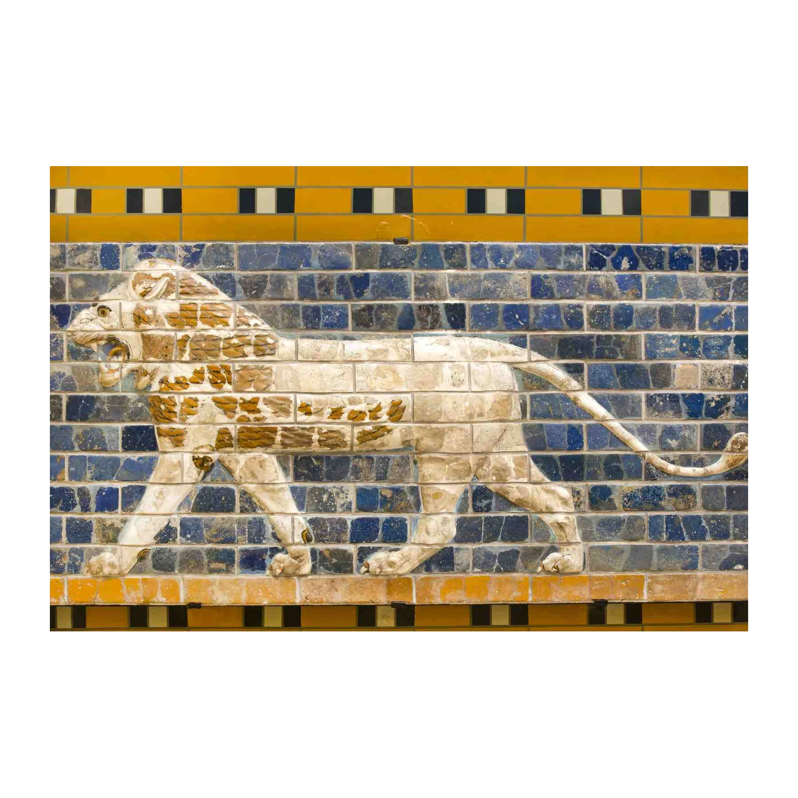 Majestic Lion Ancient Relief Wall Art