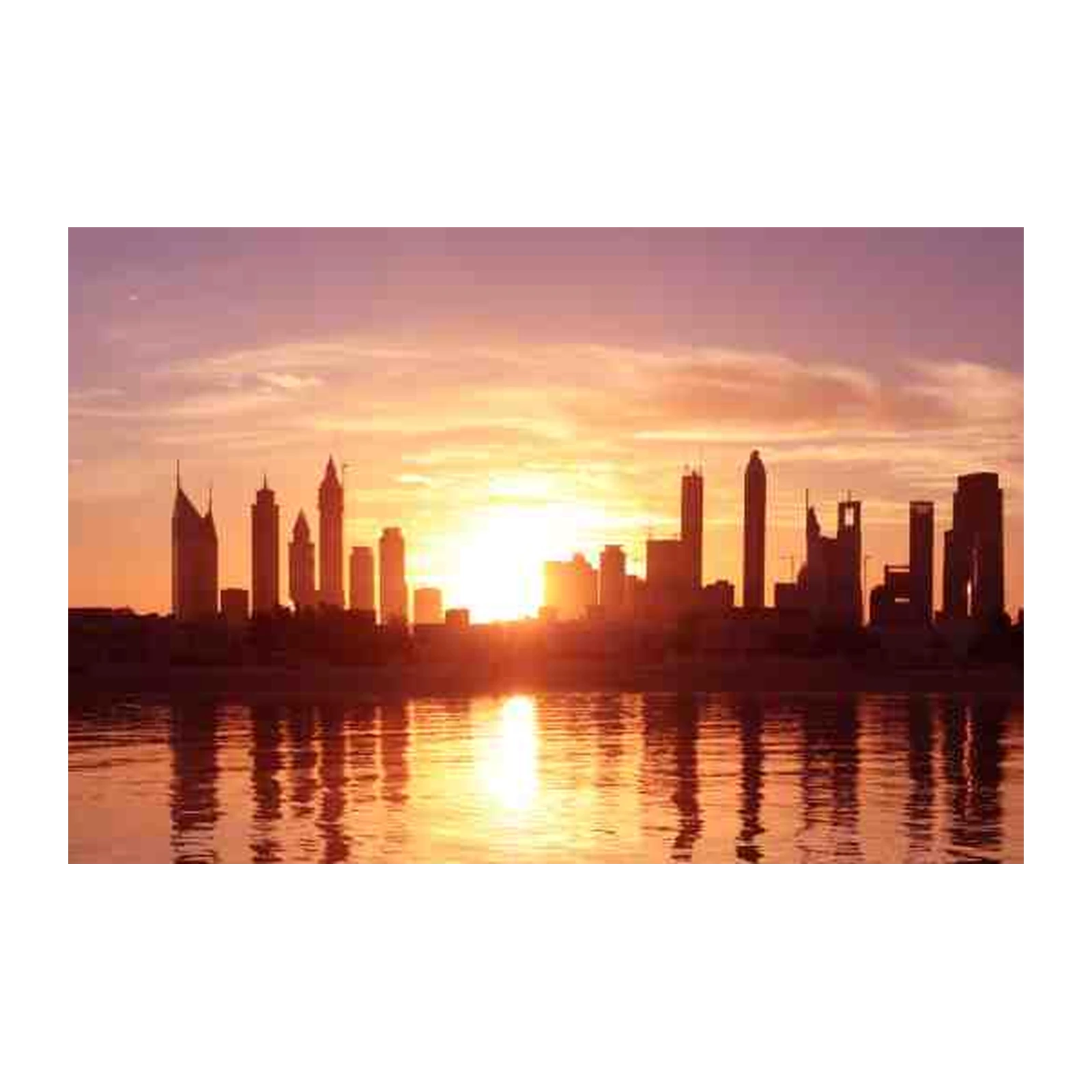 Dubai Skyline Sunset Panorama Wall Art