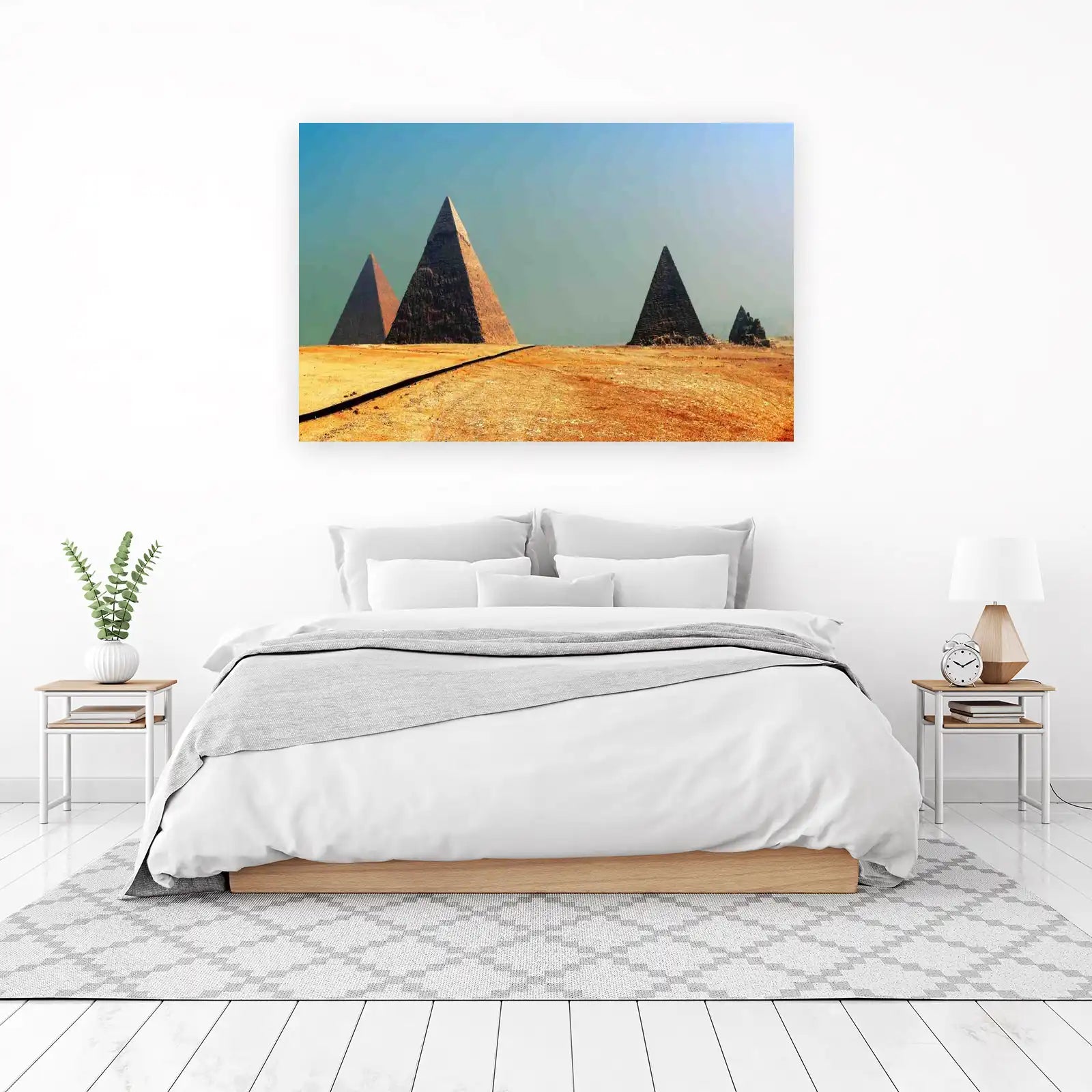 Majestic Pyramids Desert Landscape Wall Art