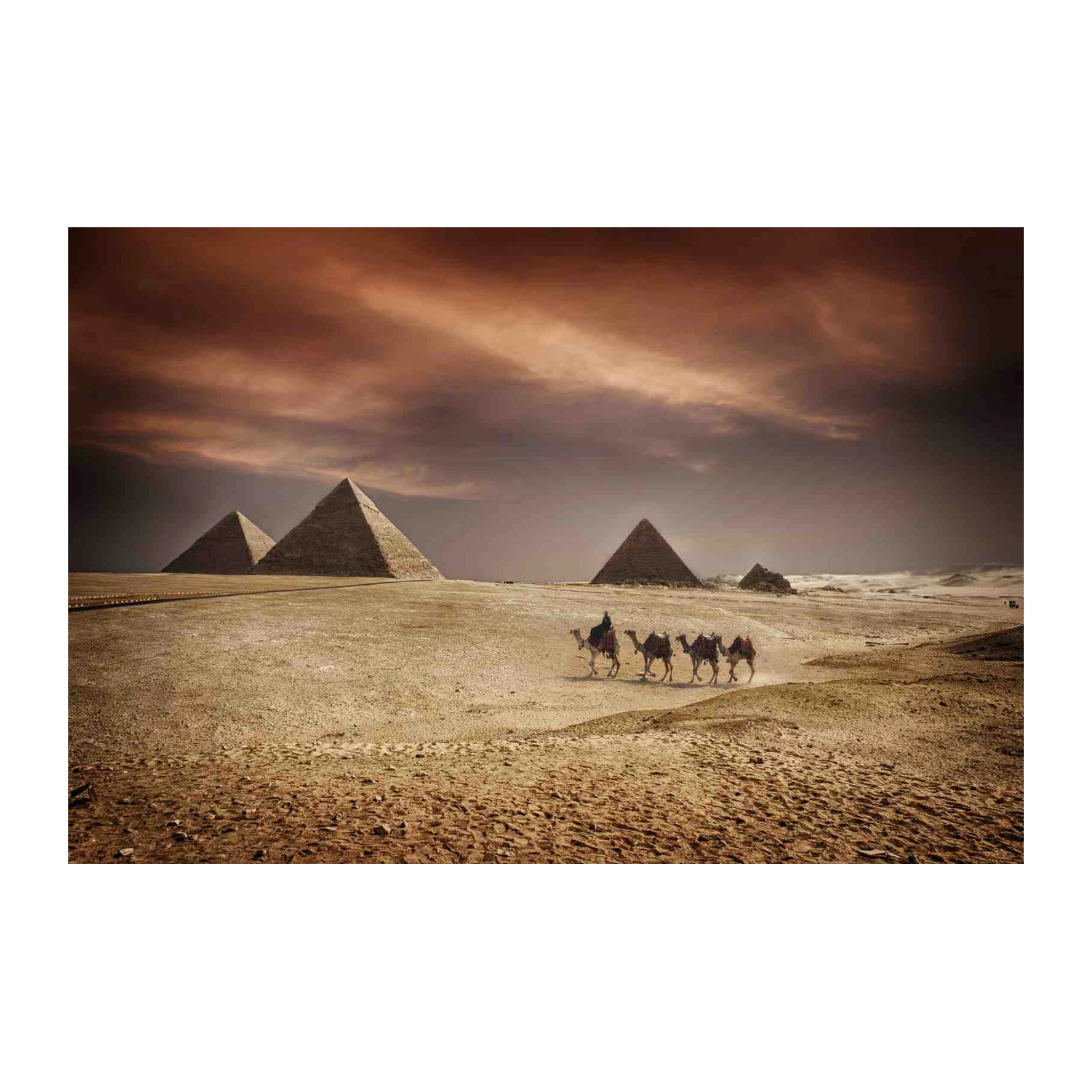 Ancient Egypt Camel Caravan Pyramid Wall Art