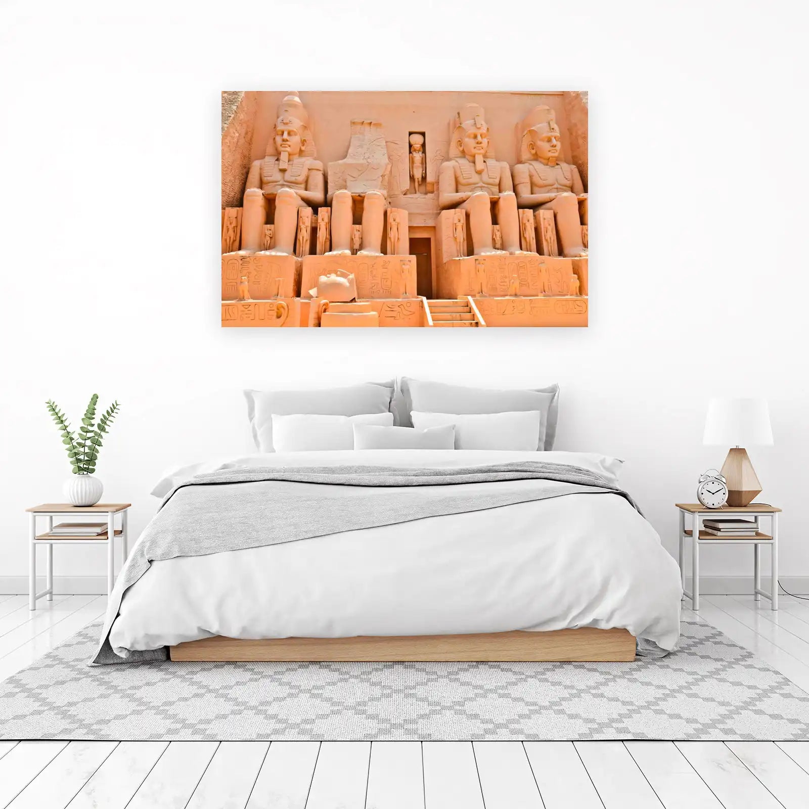 Majestic Egyptian Pharaoh Statues Wall Art