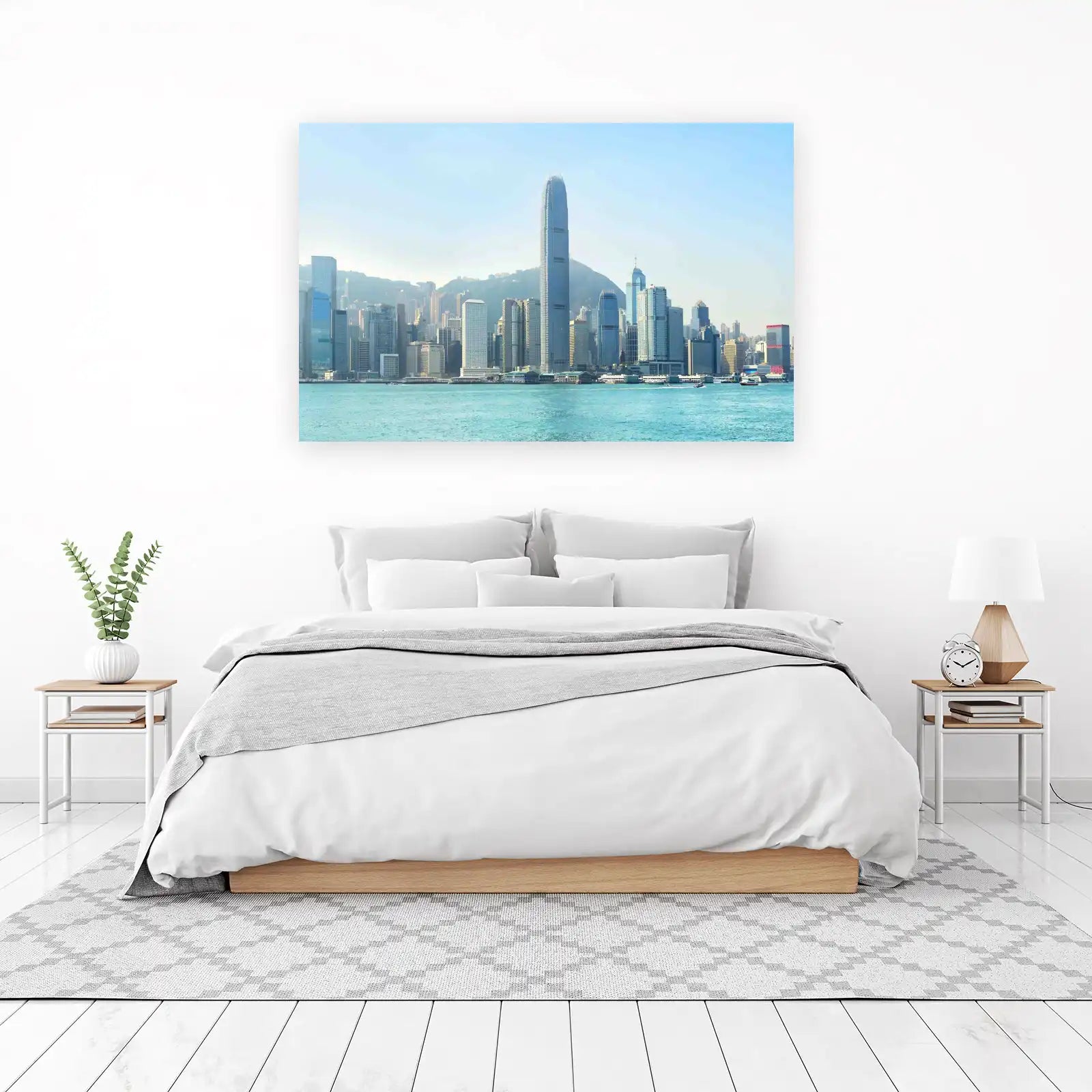 Hong Kong Skyline Modern Cityscape Wall Art