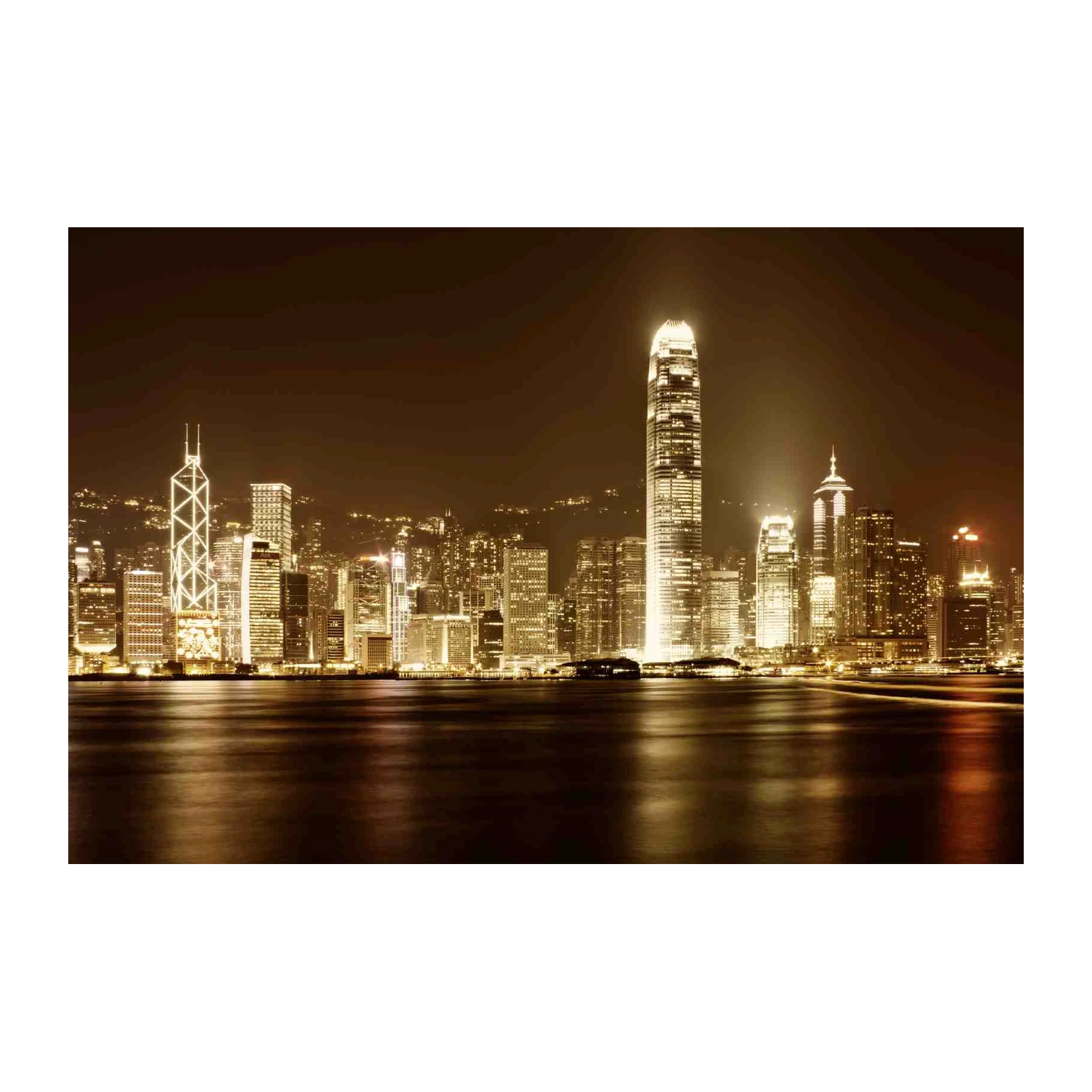 Hong Kong Skyline Night Cityscape Wall Art