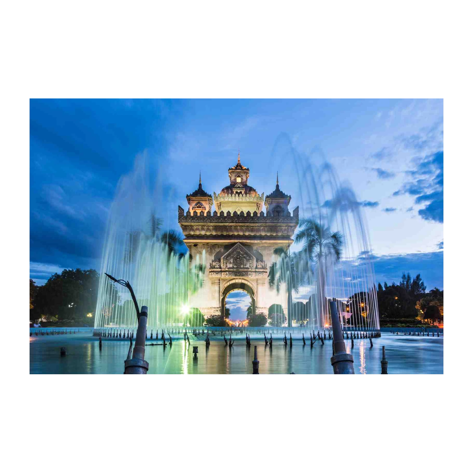 Patuxai Landmark Fountain Laos Wall Art