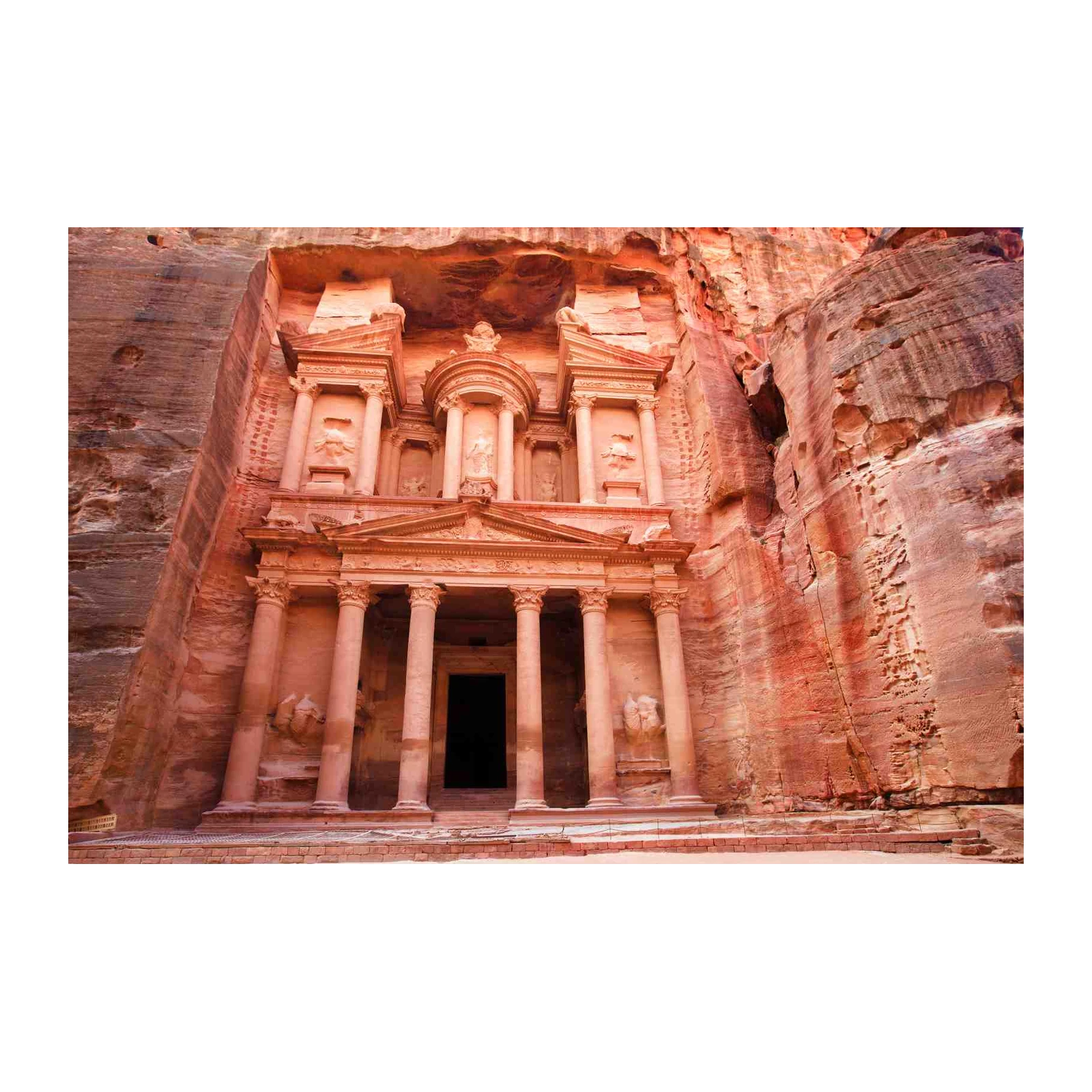 Majestic Petra Treasury Ancient Facade Wall Art