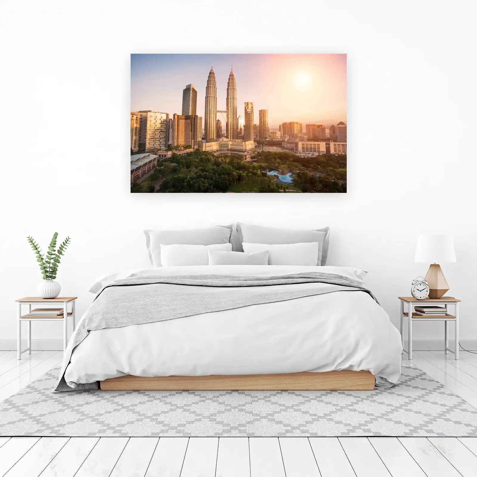 Kuala Lumpur Skyline Sunset Wall Art