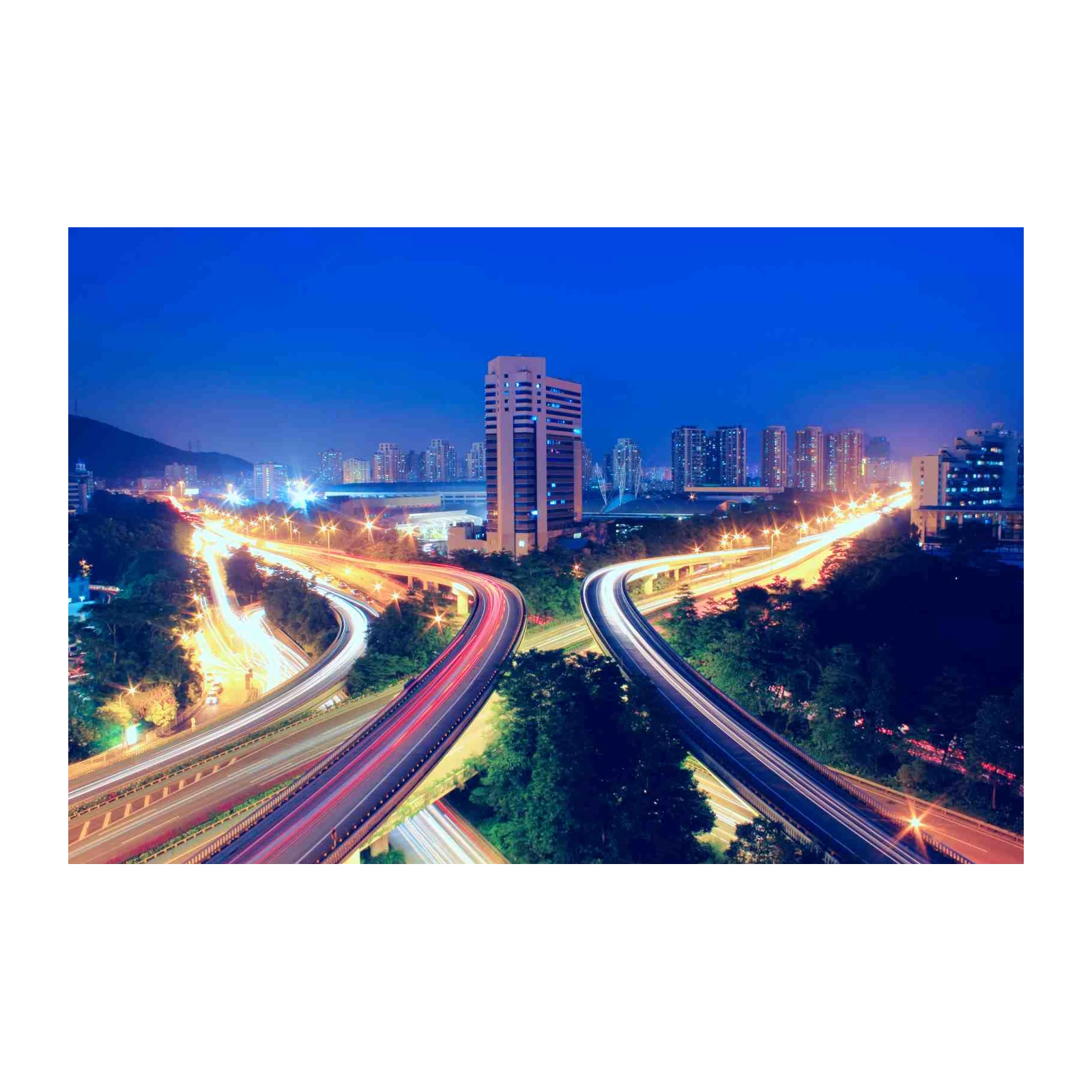 Modern Cityscape Highway Wall Art