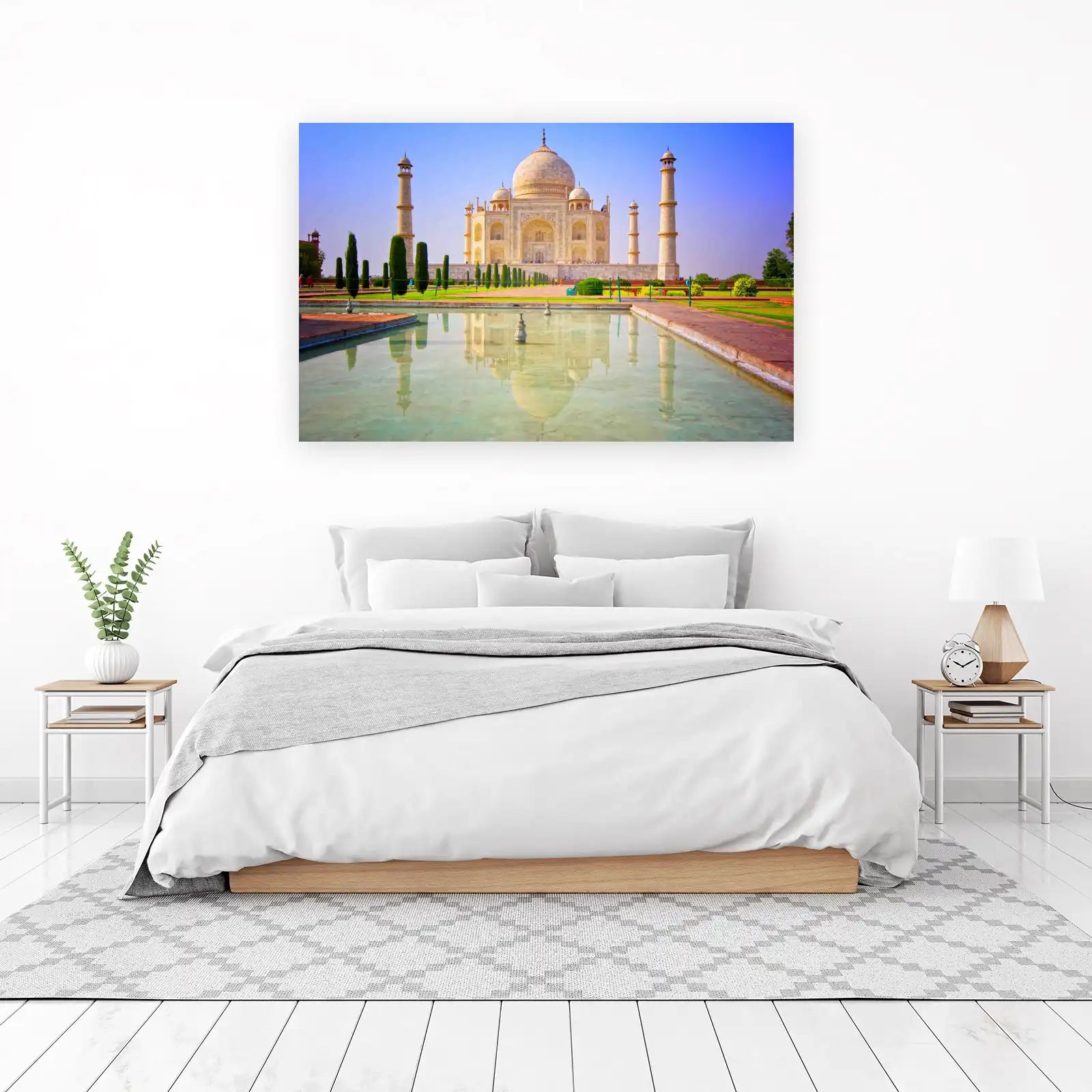 Majestic Taj Mahal Reflection Wall Art