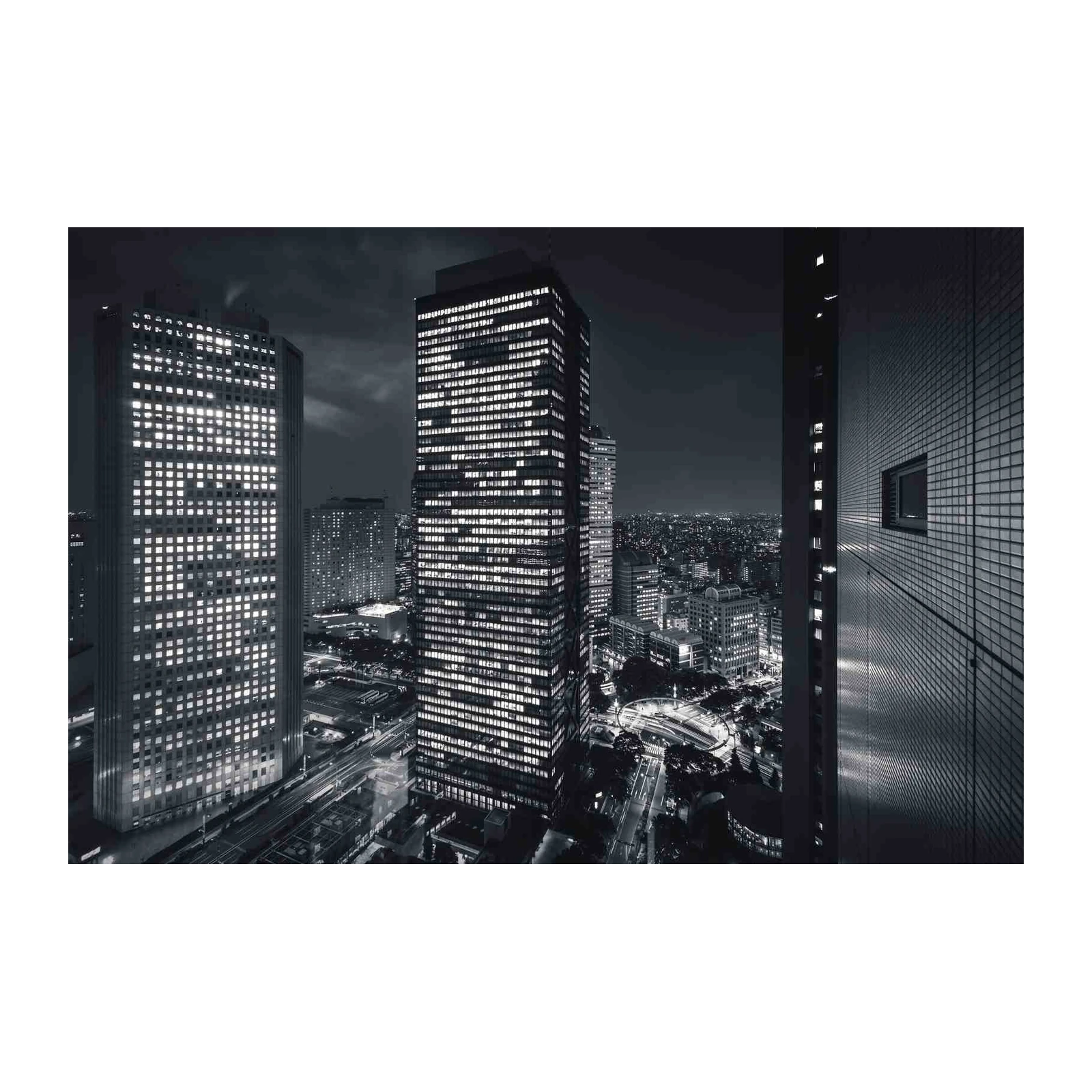 Modern Cityscape Night View Wall Art