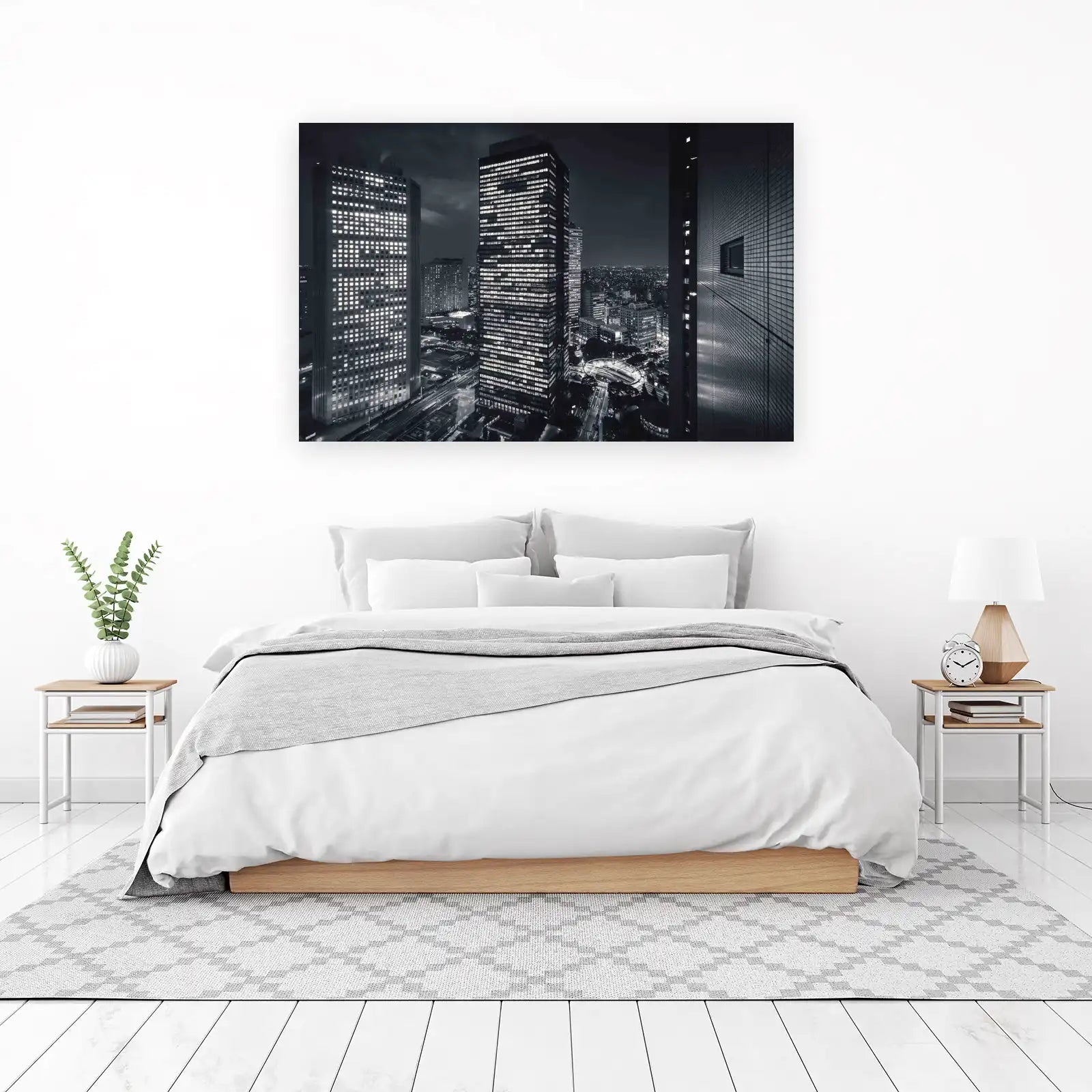 Modern Cityscape Night View Wall Art